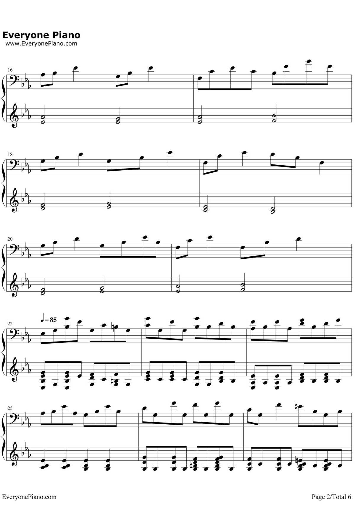 可惜我是水瓶座钢琴谱--杨千嬅2