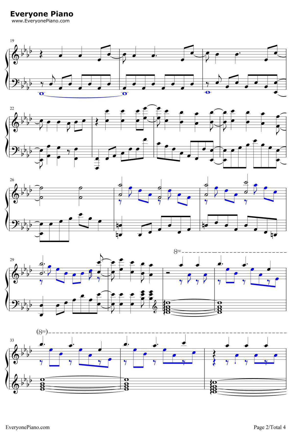 海色钢琴谱-AKINOfrombless4-みいろ-舰队收藏OP2