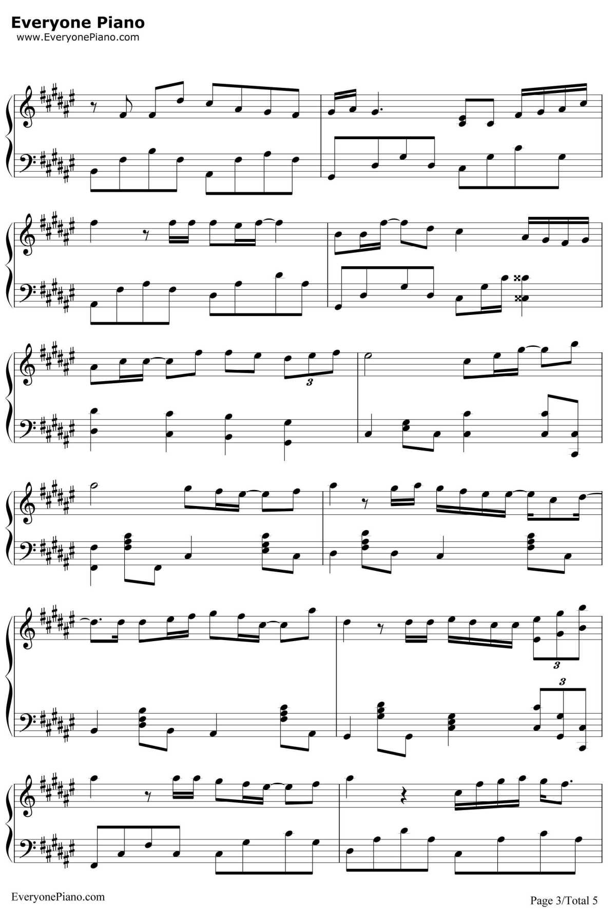 恋爱大过天钢琴谱-Twins3