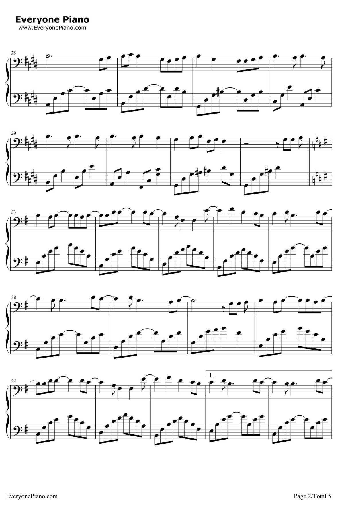 Paranoia钢琴谱-初音ミクAppend2