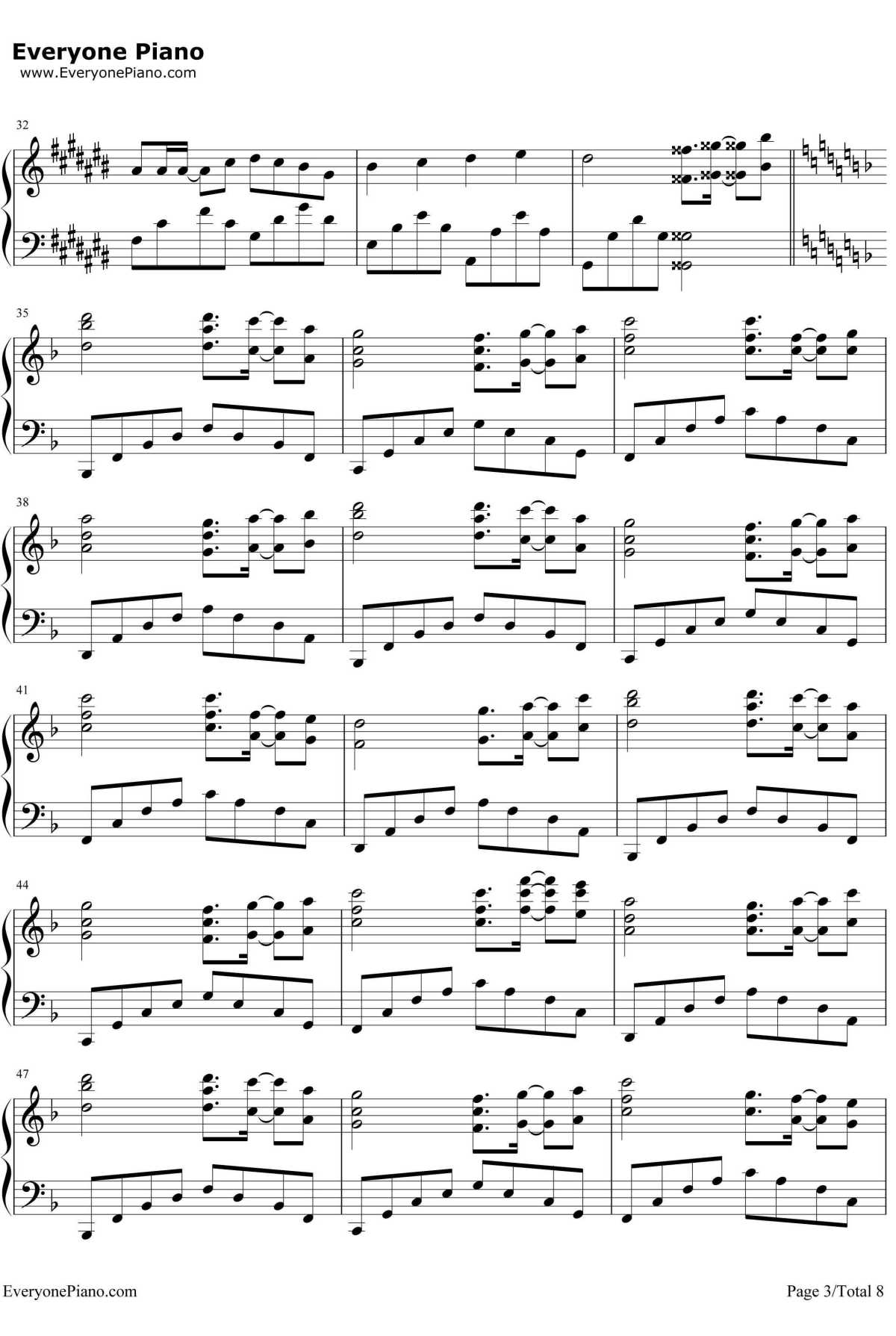 白石溪钢琴谱-洛天依乐正绫3