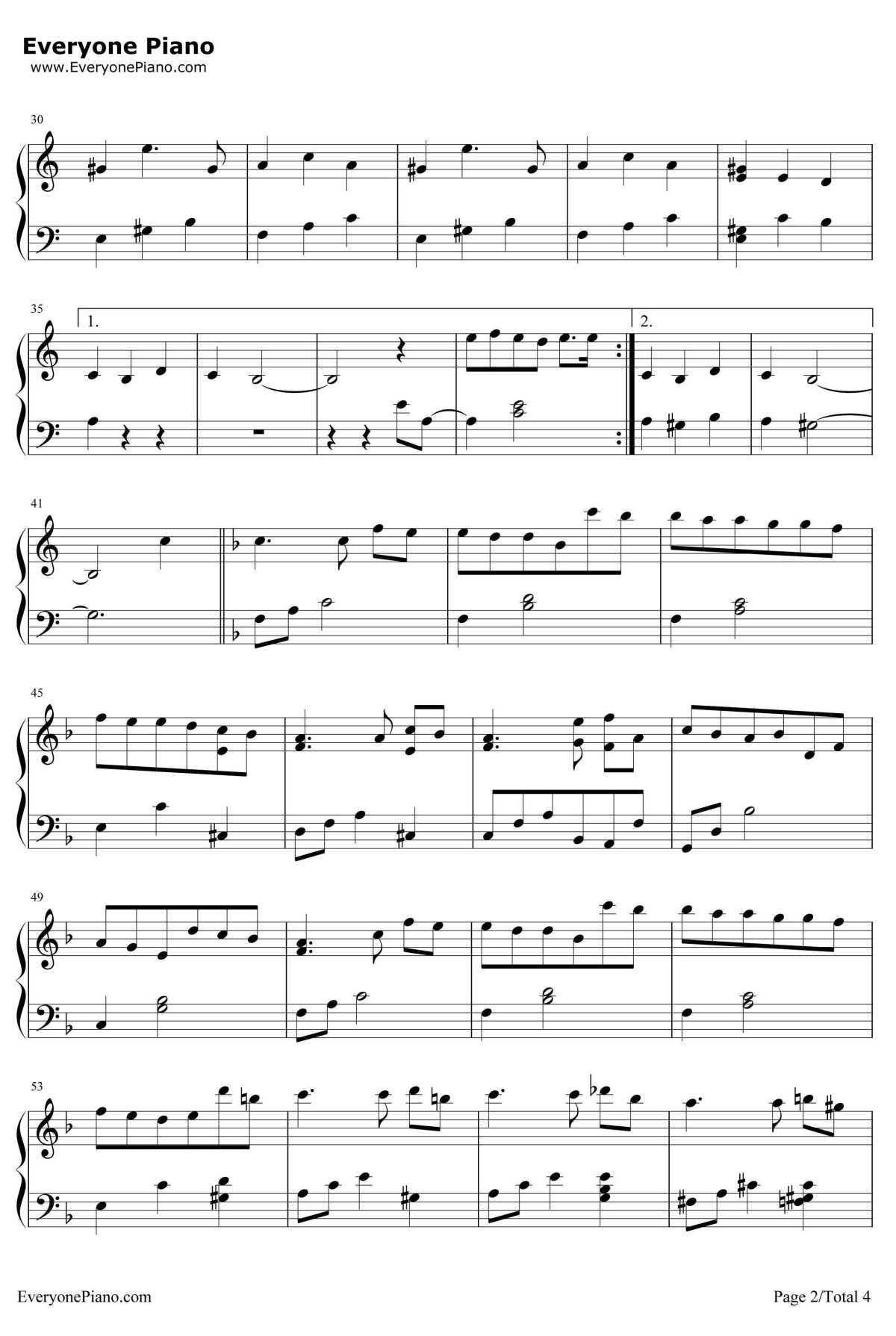 人间失格钢琴谱-中岛信行-电影《人间失格》片尾曲2