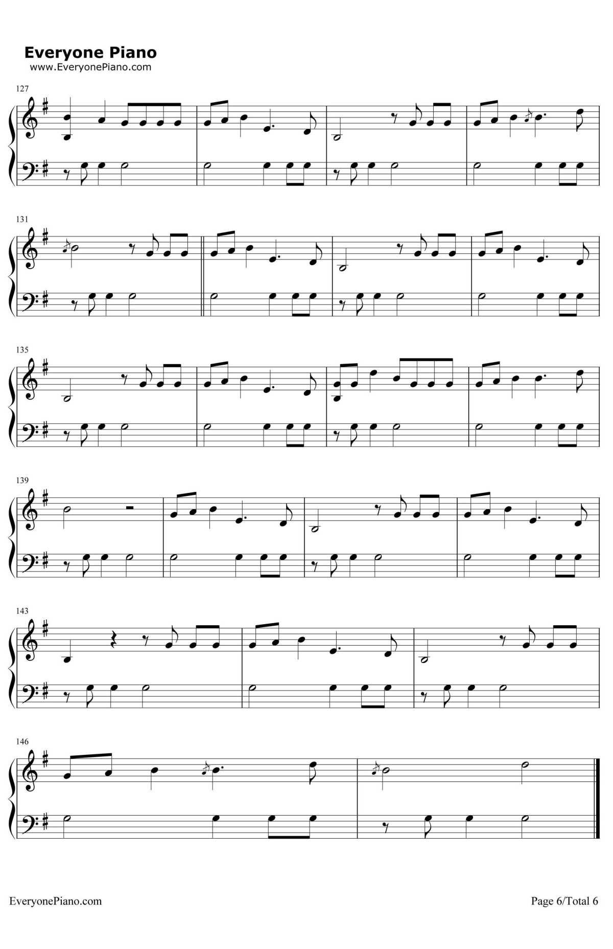 Bad Blood钢琴谱-TaylorSwift6