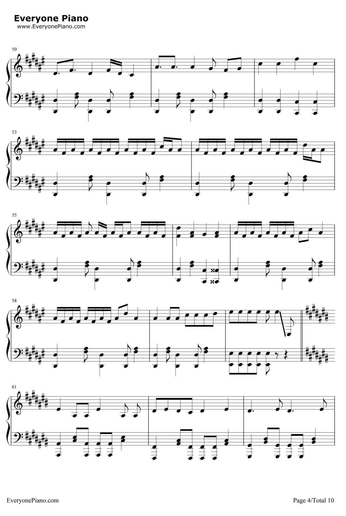 世界终结·舞厅钢琴谱-初音ミク巡音ルカ-ワールズエンド·ダンスホール4