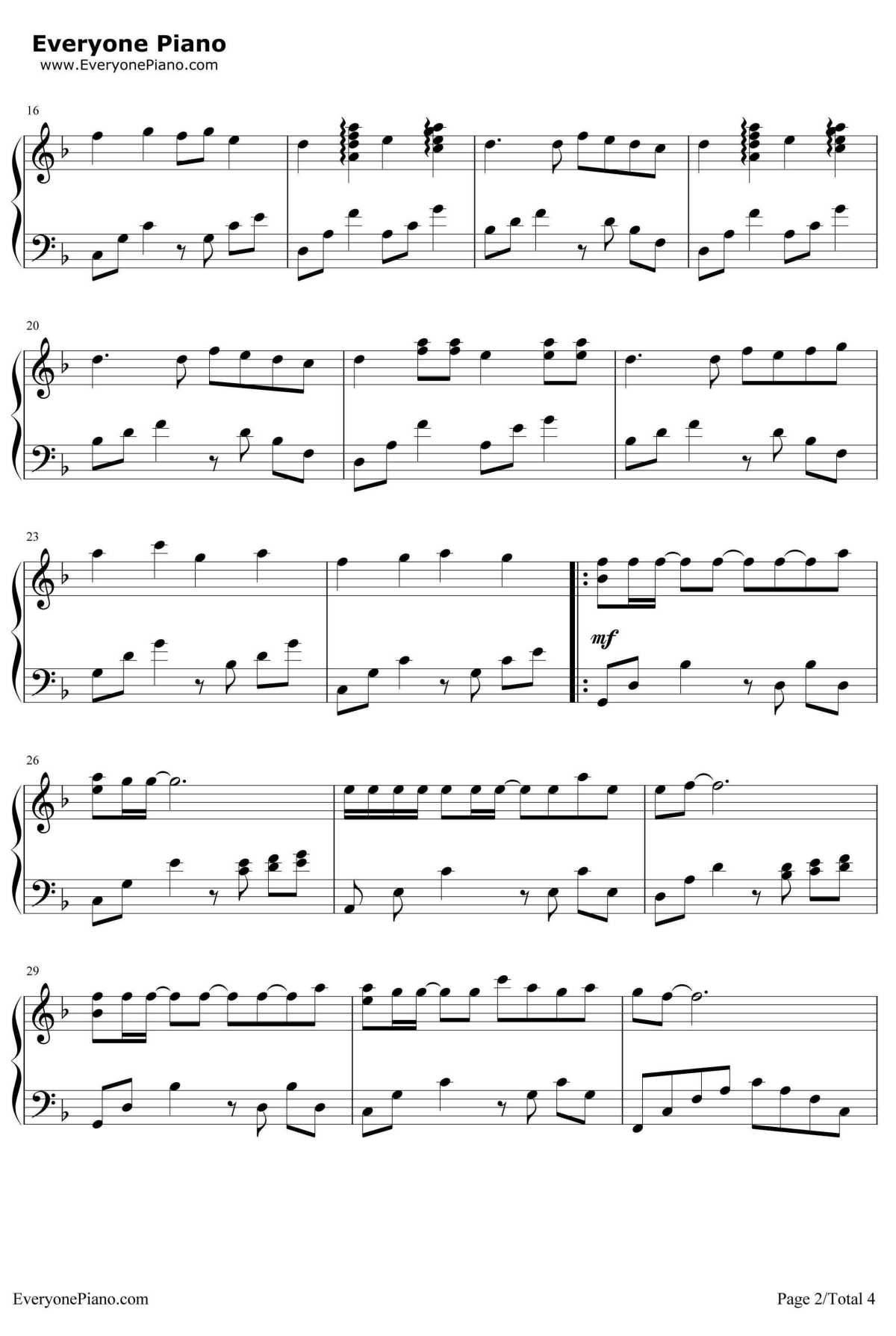 星象仪钢琴谱-大冢爱-日剧花样男子主题曲2