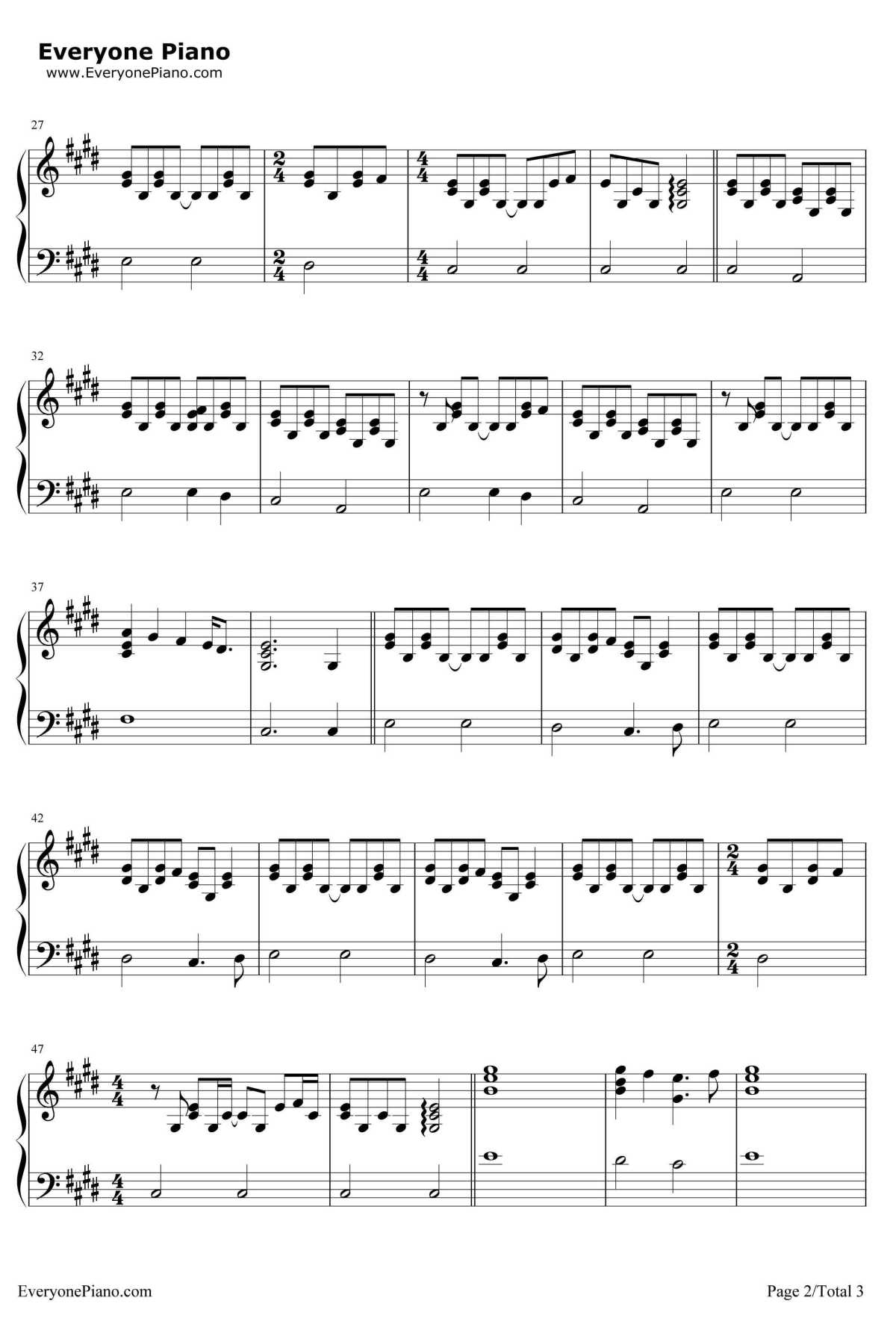 Skinny Love钢琴谱-Birdy2