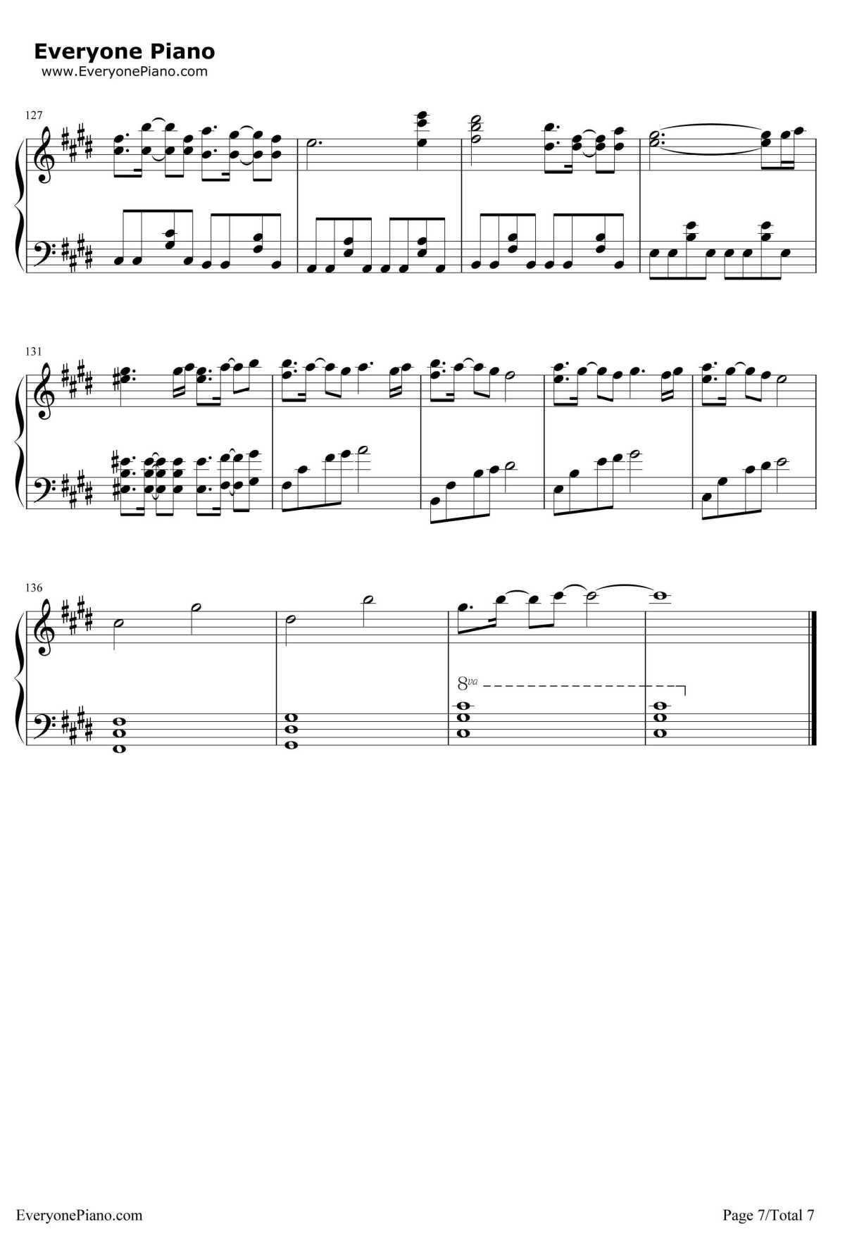 Late in Autumn钢琴谱-fripSide7