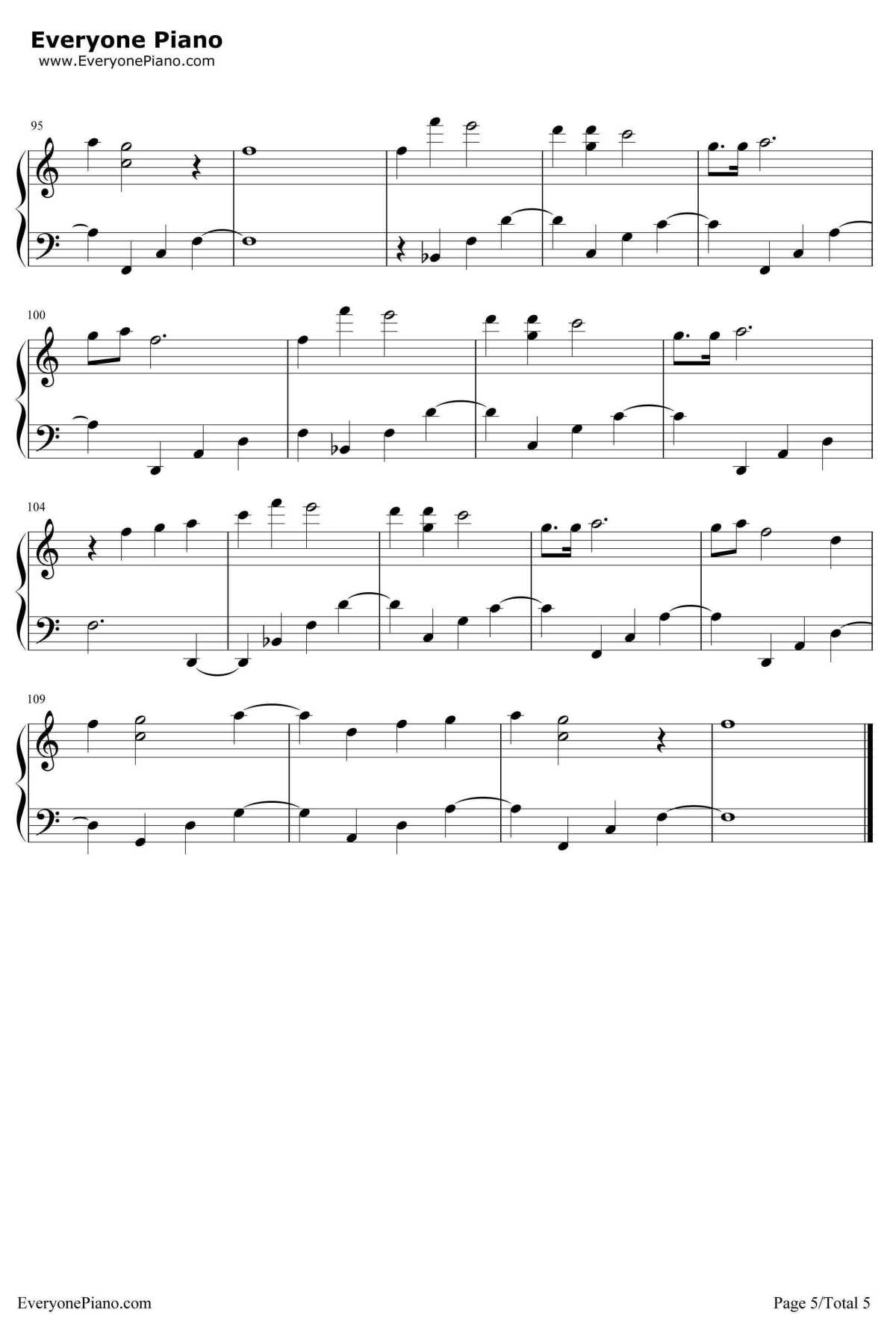 忧伤还是快乐原名《MySoul》钢琴谱-July줄라이-忧伤还是快乐原名《MySoul》5