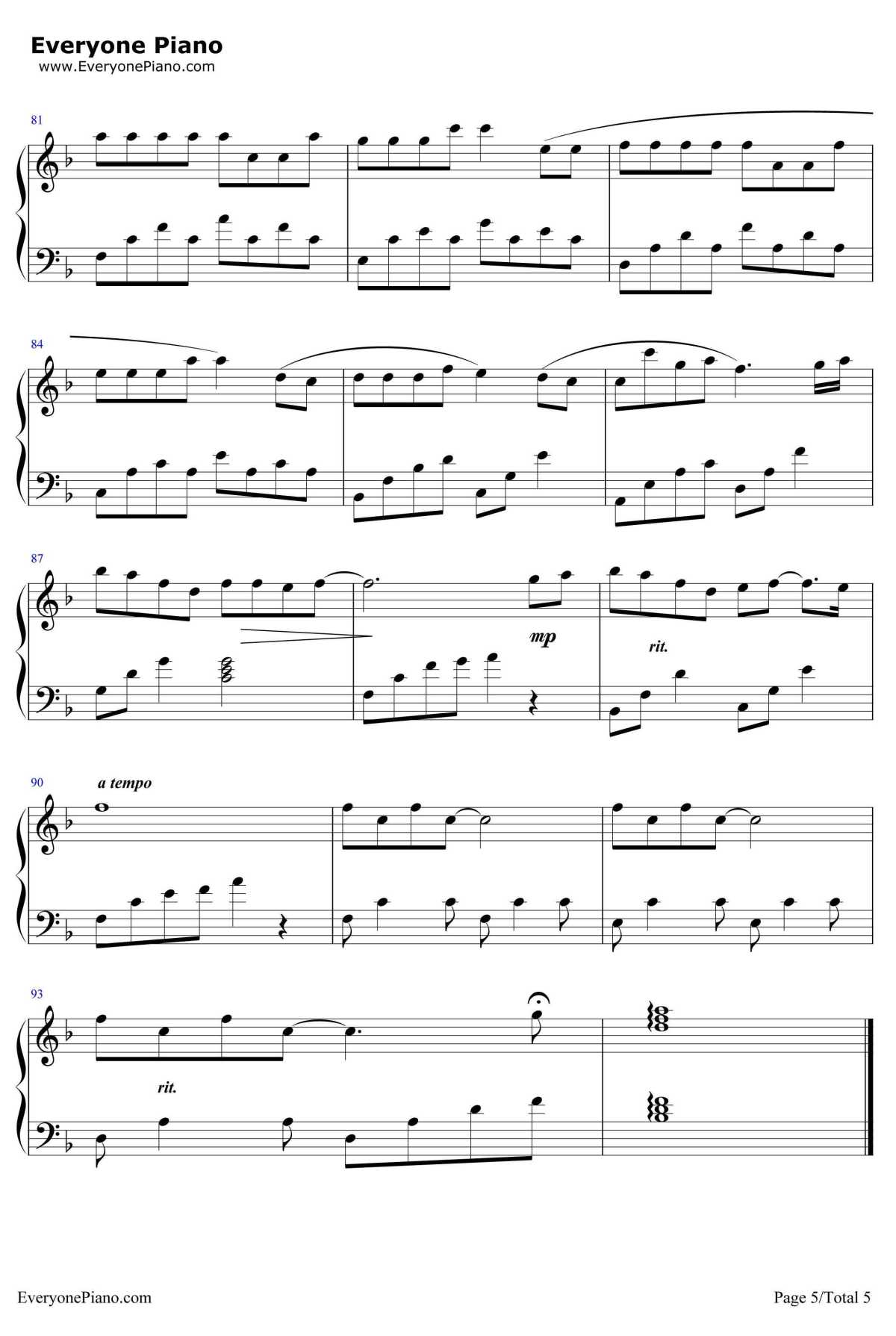 有点甜钢琴谱-汪苏泷BY2-游戏《萌三国》主题曲5