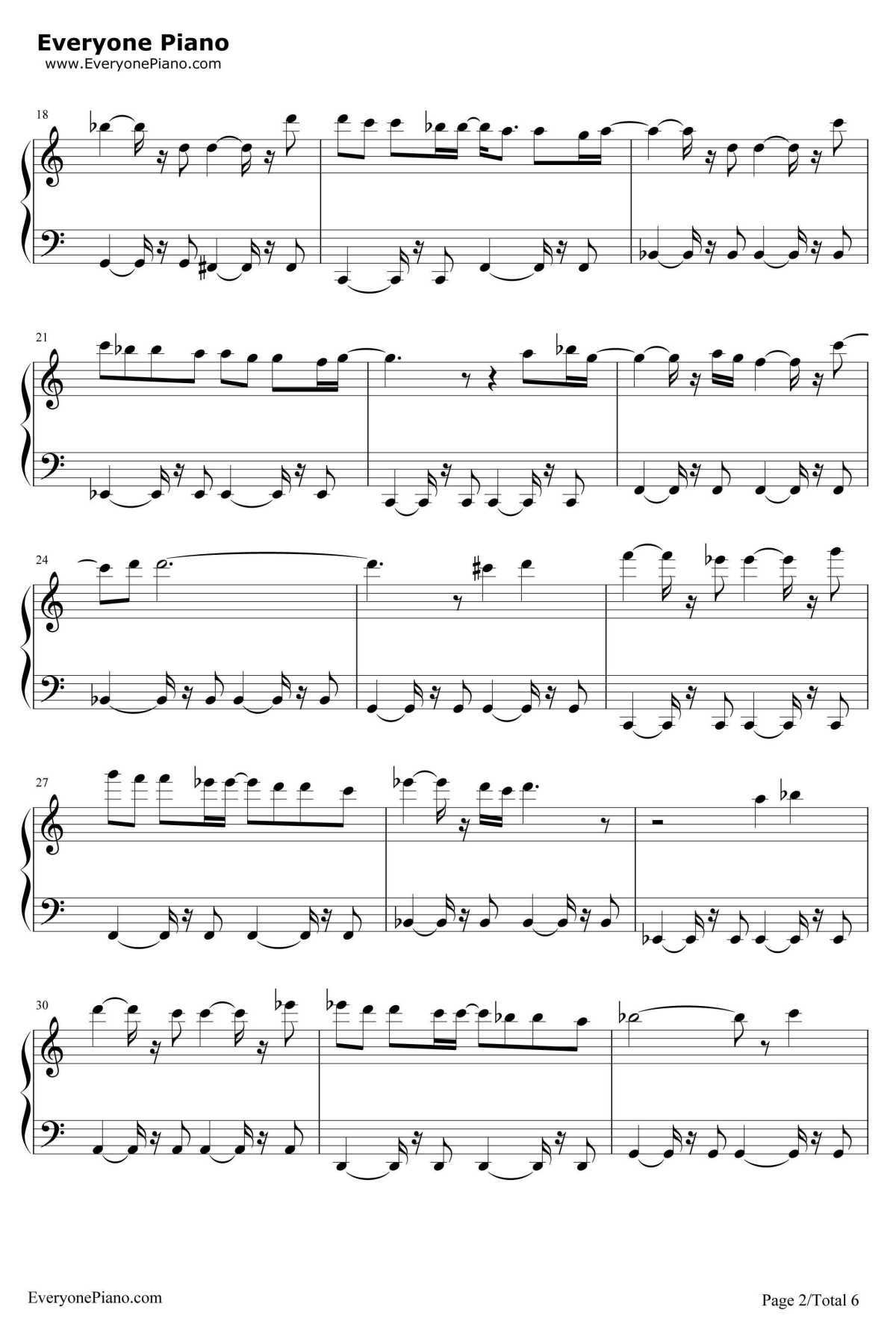 You're My Everything钢琴谱-SantaEsmeralda-《天台爱情》插曲2