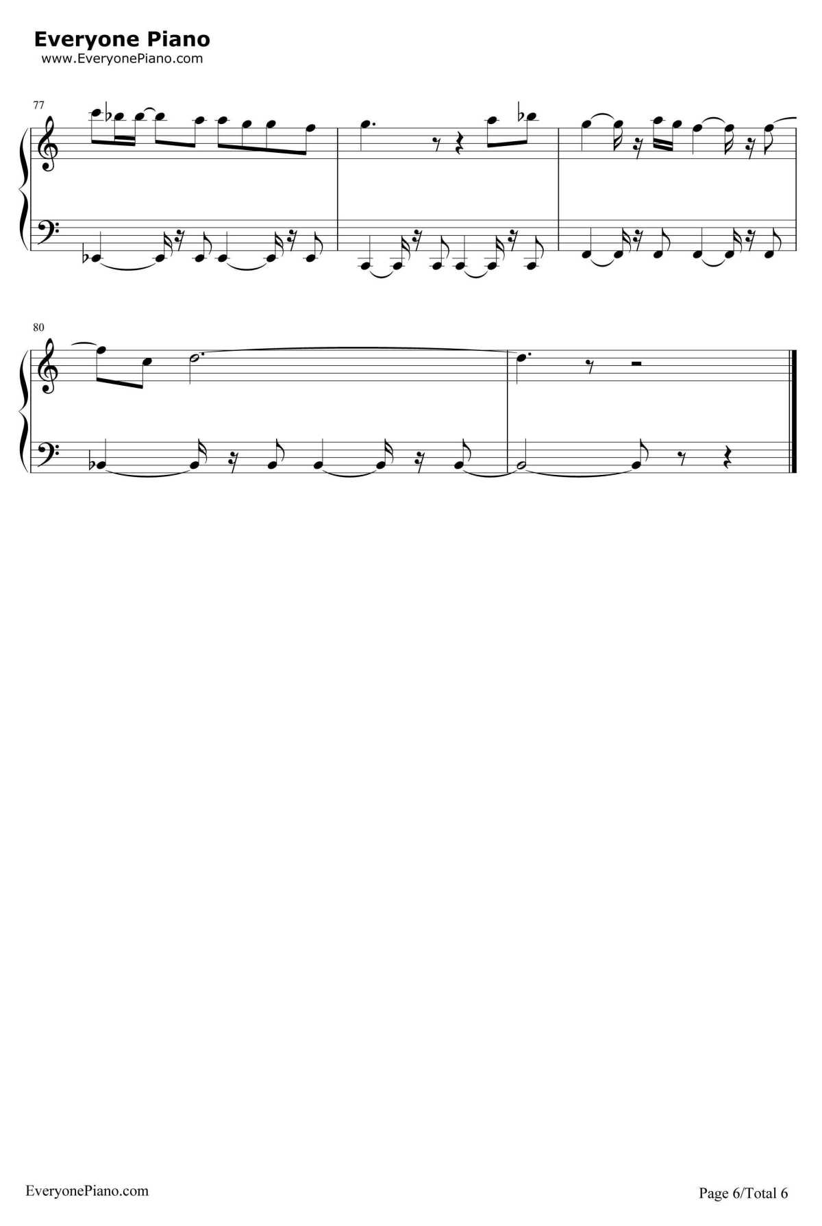 You're My Everything钢琴谱-SantaEsmeralda-《天台爱情》插曲6