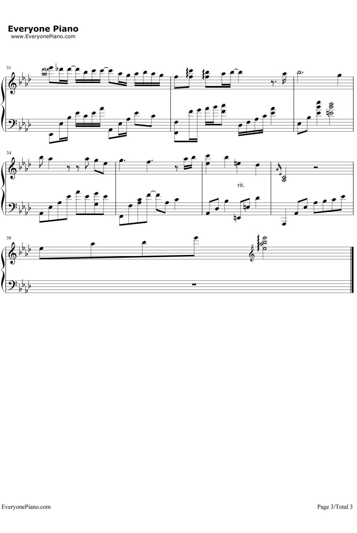 给我一个理由忘记钢琴谱-A-Lin-给我一个理由忘记3