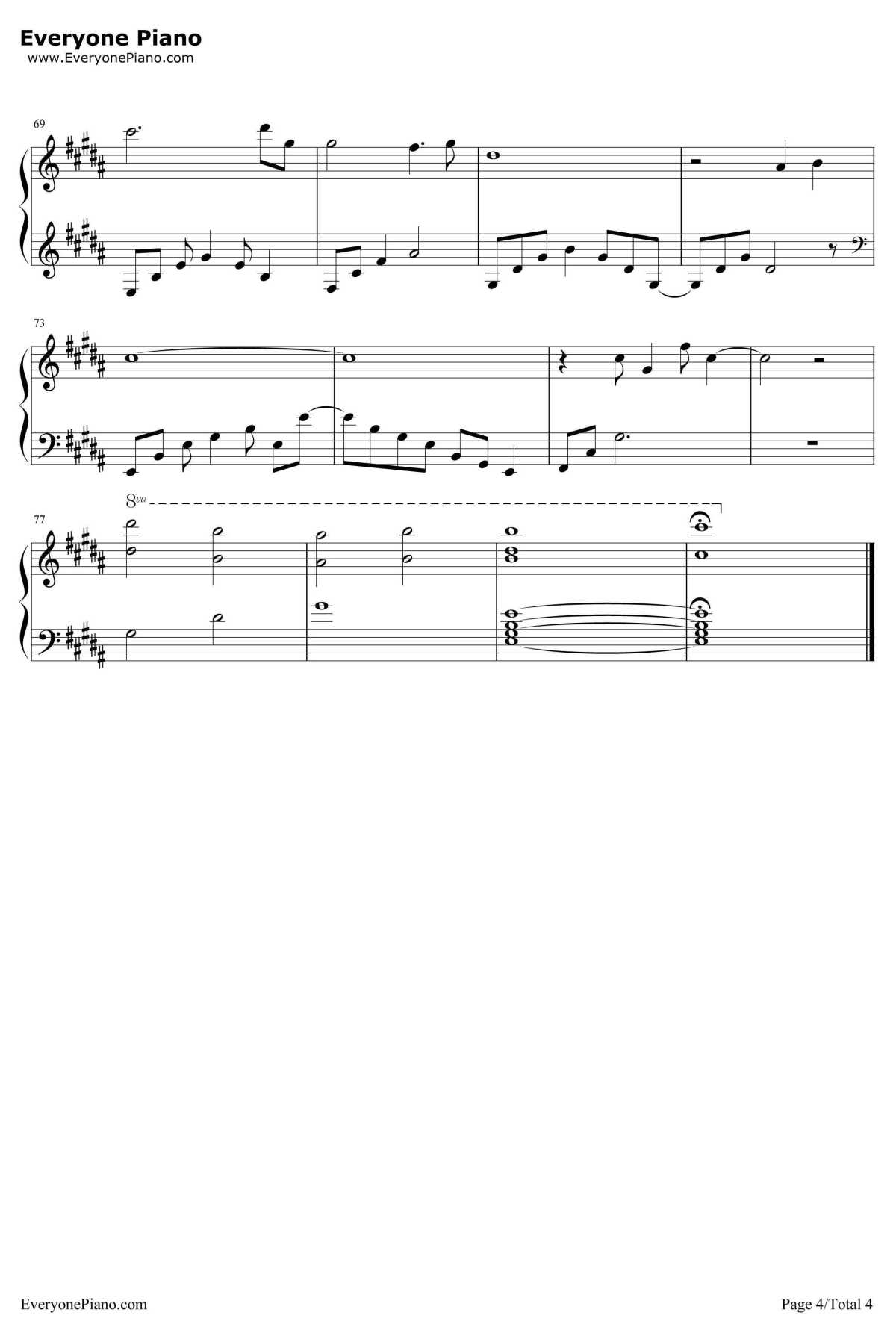 Glassy Sky钢琴谱-DonnaBurke-东京食尸鬼√A插曲4