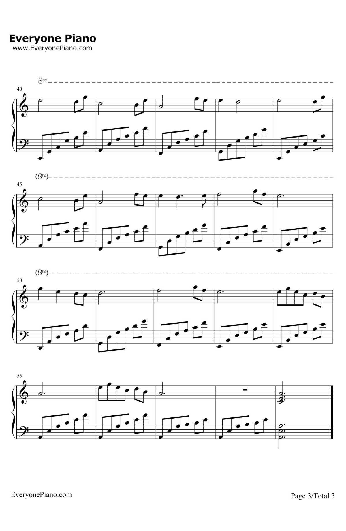 仙境钢琴谱-班得瑞3