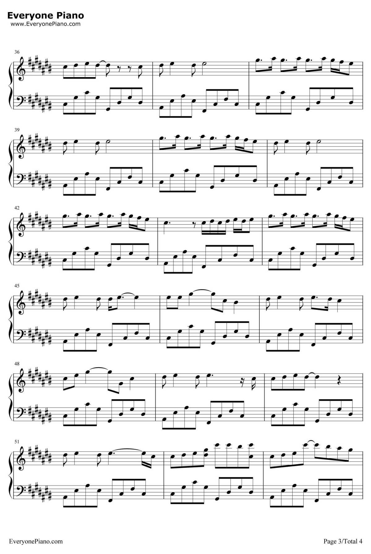 Listen钢琴谱-ONEOKROCKft.AvrilLavigne-ONEOKROCKft.AvrilLavigne3