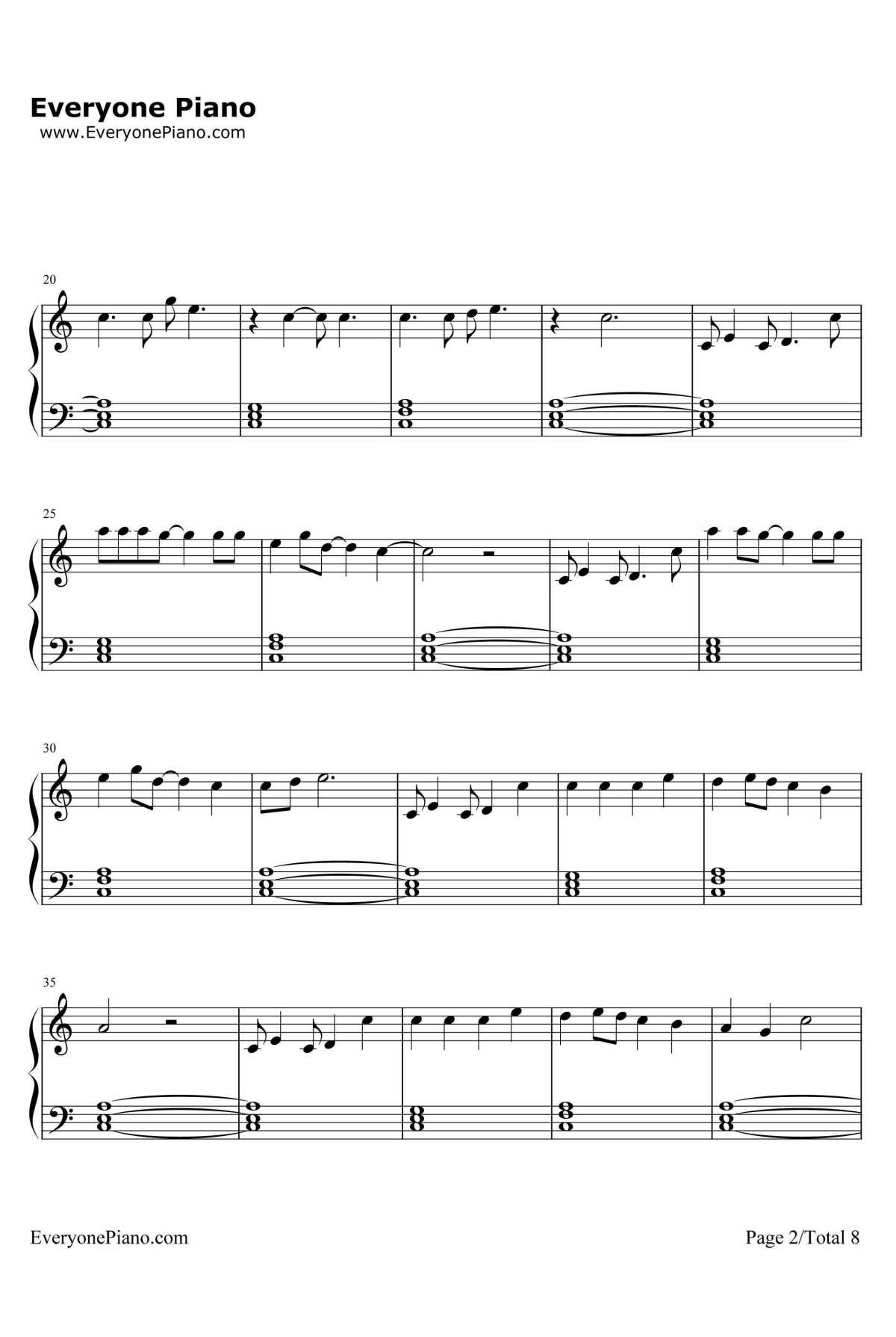 All We Know钢琴谱-TheChainsmokers2