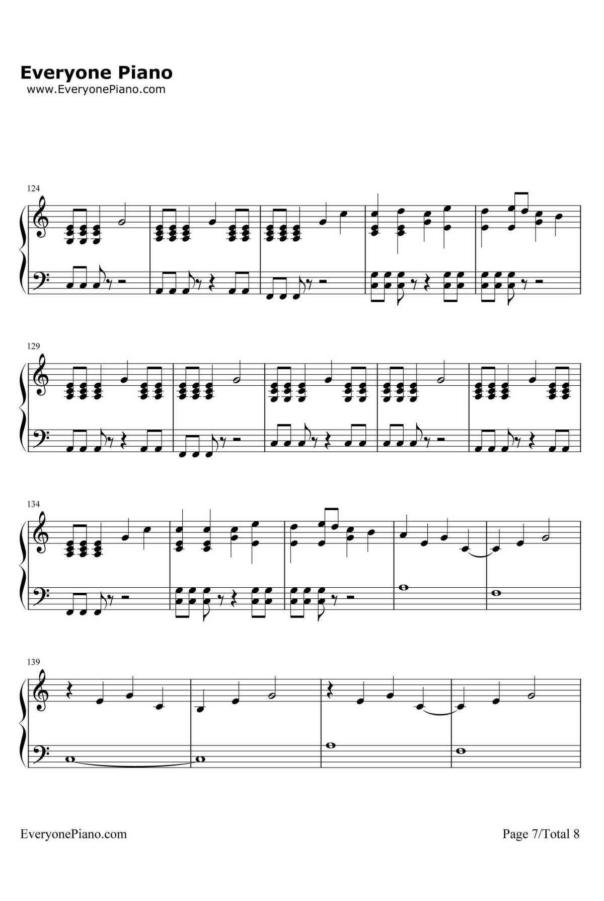 All We Know钢琴谱-TheChainsmokers7