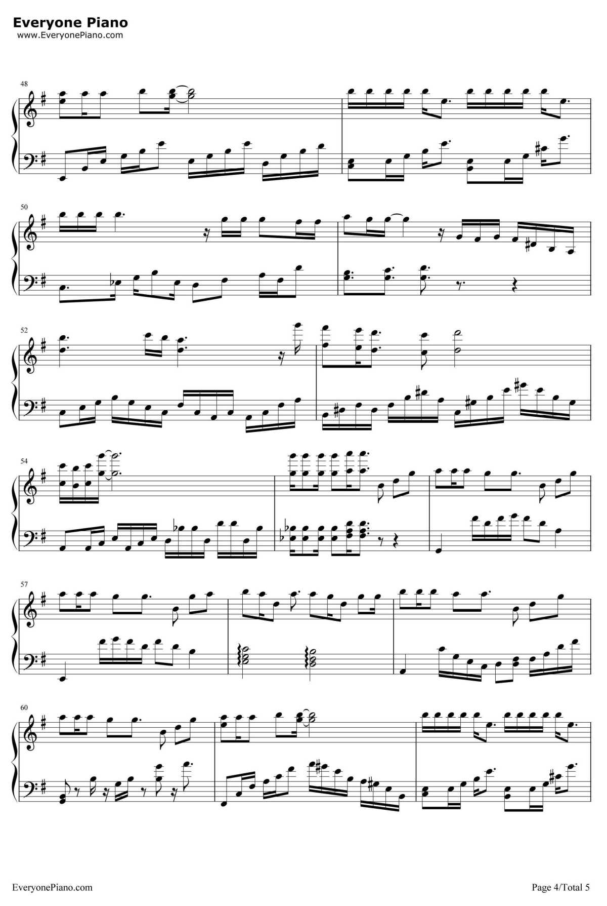 耿耿于怀钢琴谱-王笑文-最好的我们主题曲4