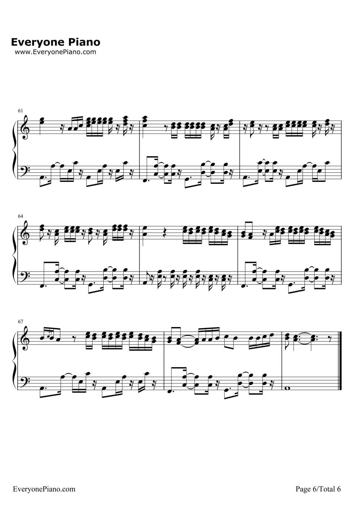 La Bicicleta钢琴谱-CarlosVivesft.Shakira6