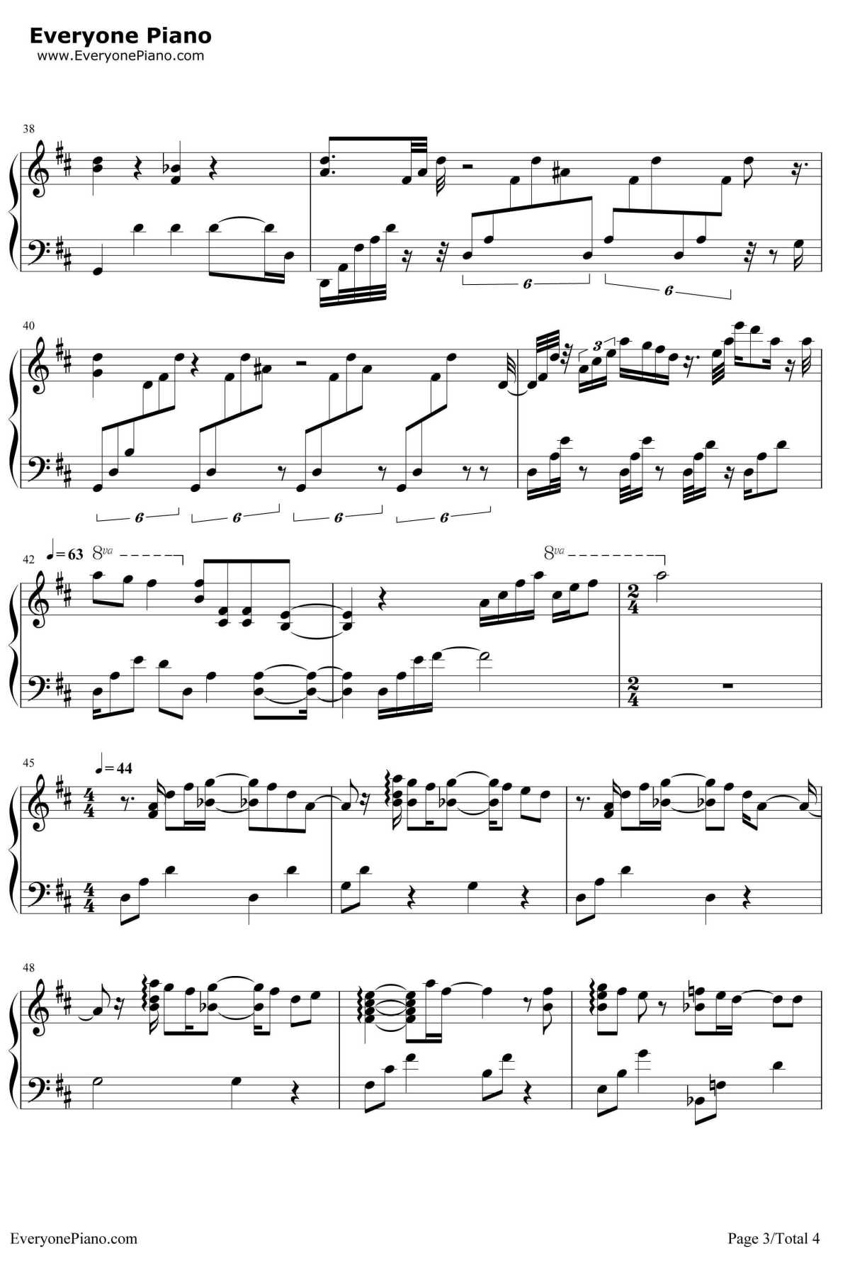 樱花抄钢琴谱-天门-秒速5厘米OST3