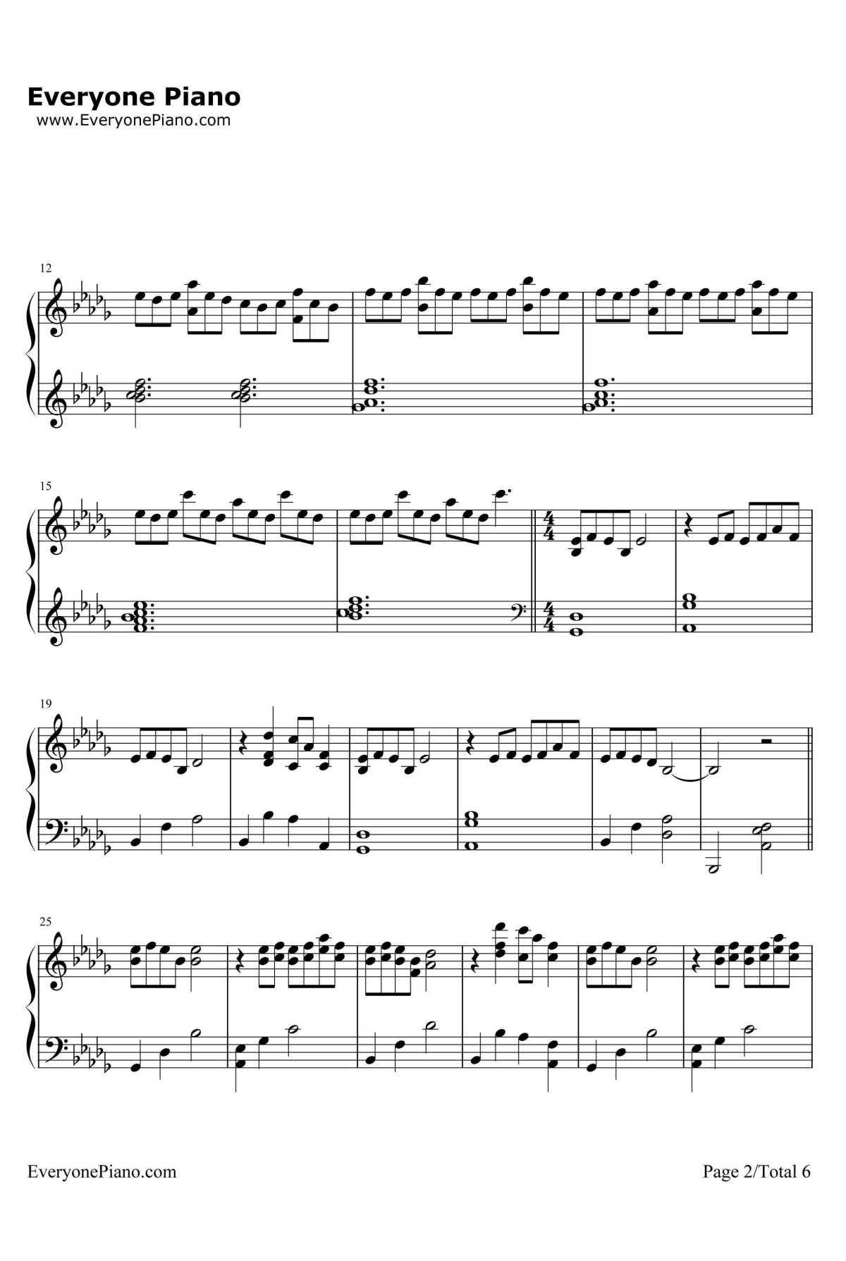 Forbidden Colours钢琴谱-坂本龙一-MerryChristmasMr.Lawrence插曲2