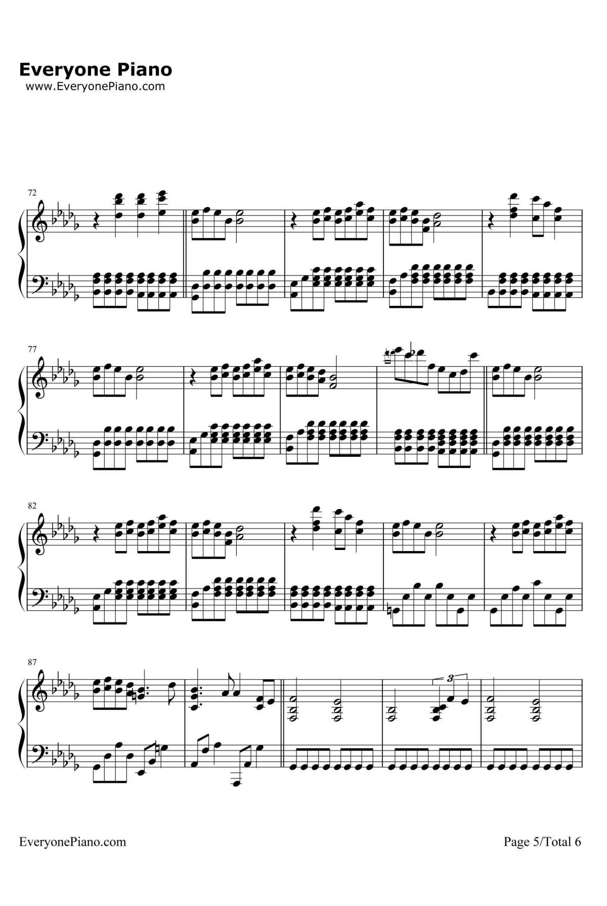 Forbidden Colours钢琴谱-坂本龙一-MerryChristmasMr.Lawrence插曲5