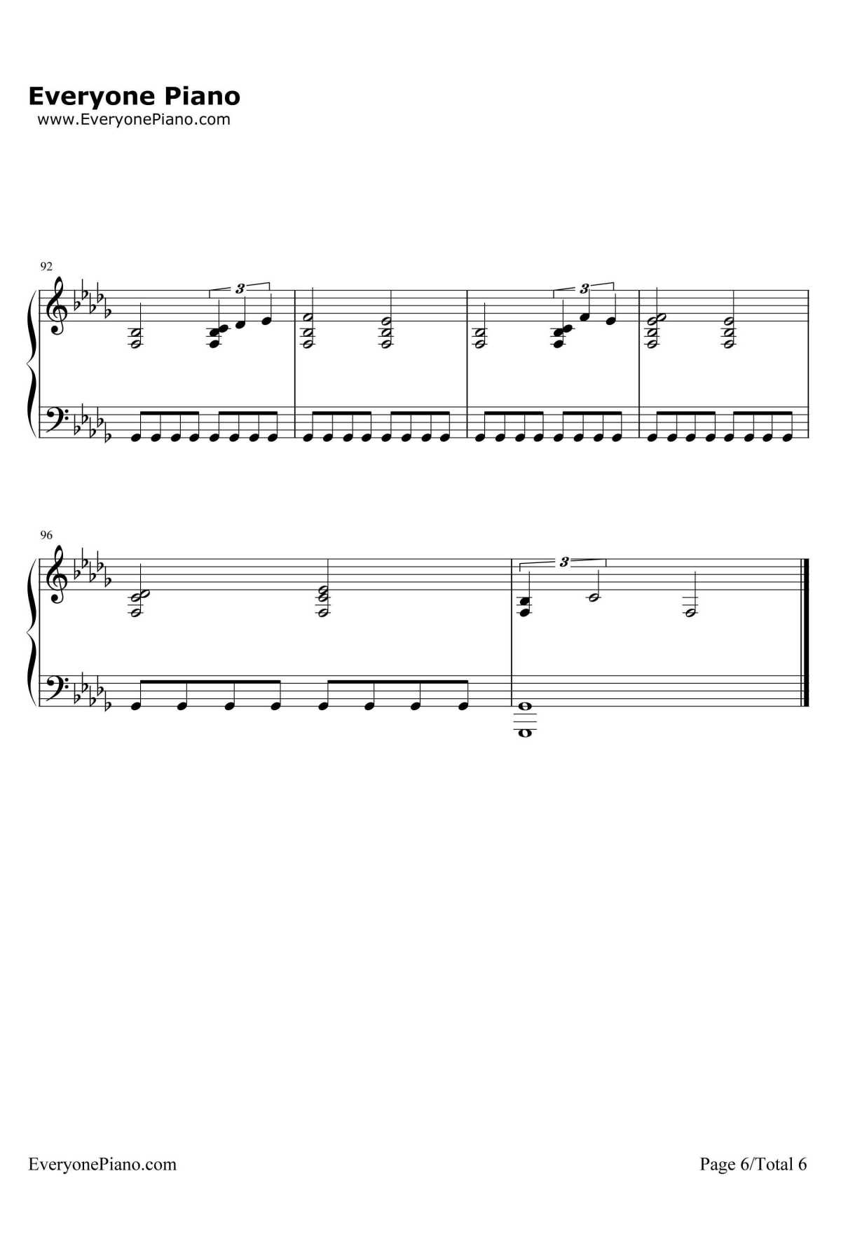 Forbidden Colours钢琴谱-坂本龙一-MerryChristmasMr.Lawrence插曲6