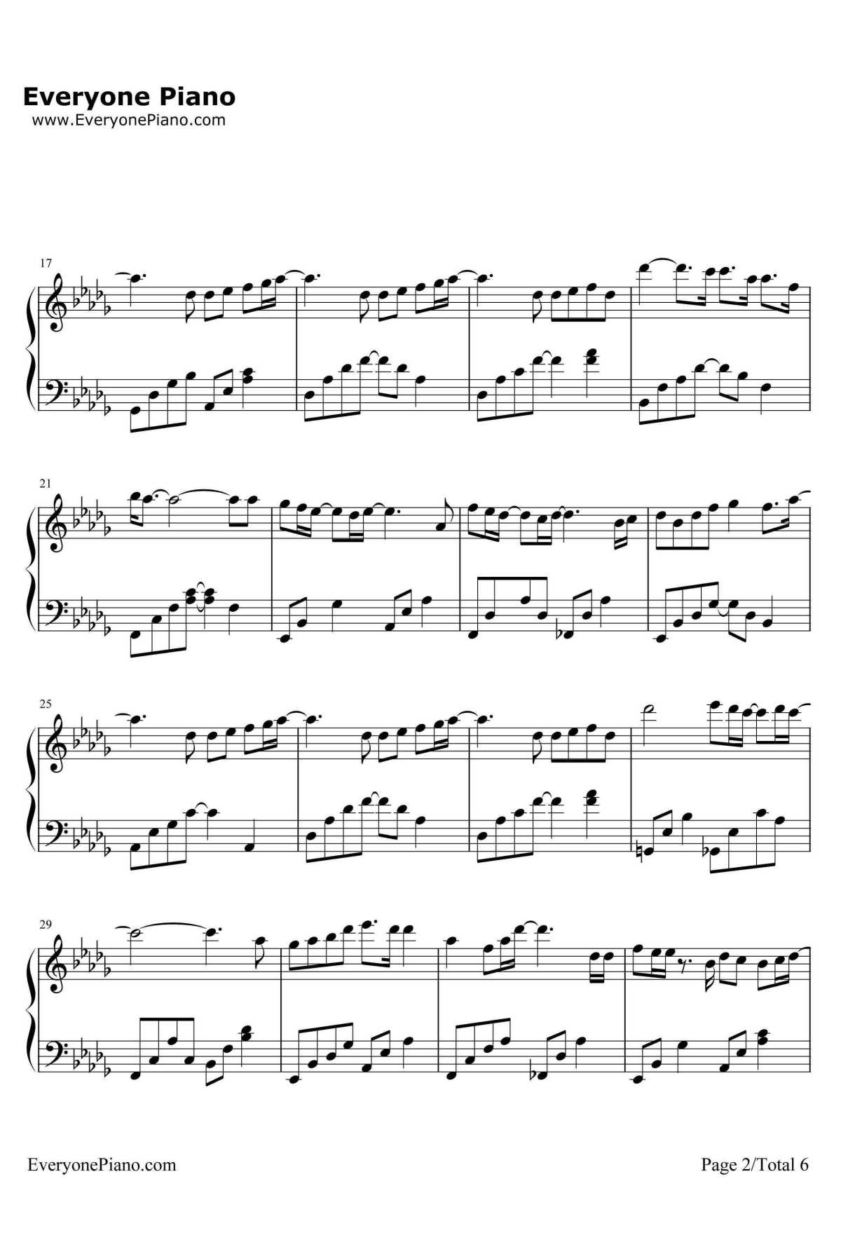 爱してる钢琴谱-高铃-夏目友人帐第二季2