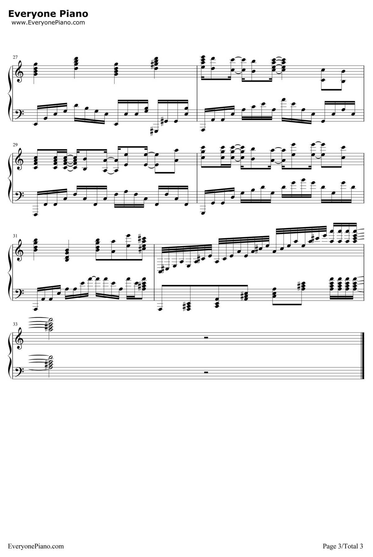 Ignite钢琴谱-蓝井艾露-刀剑神域ⅡOP3