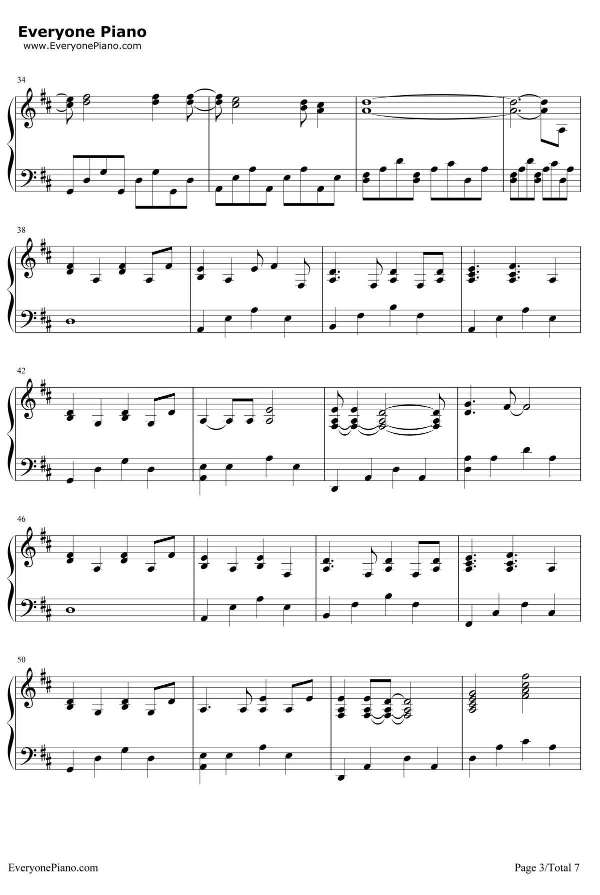 樱花樱花想见你钢琴谱-RSP3