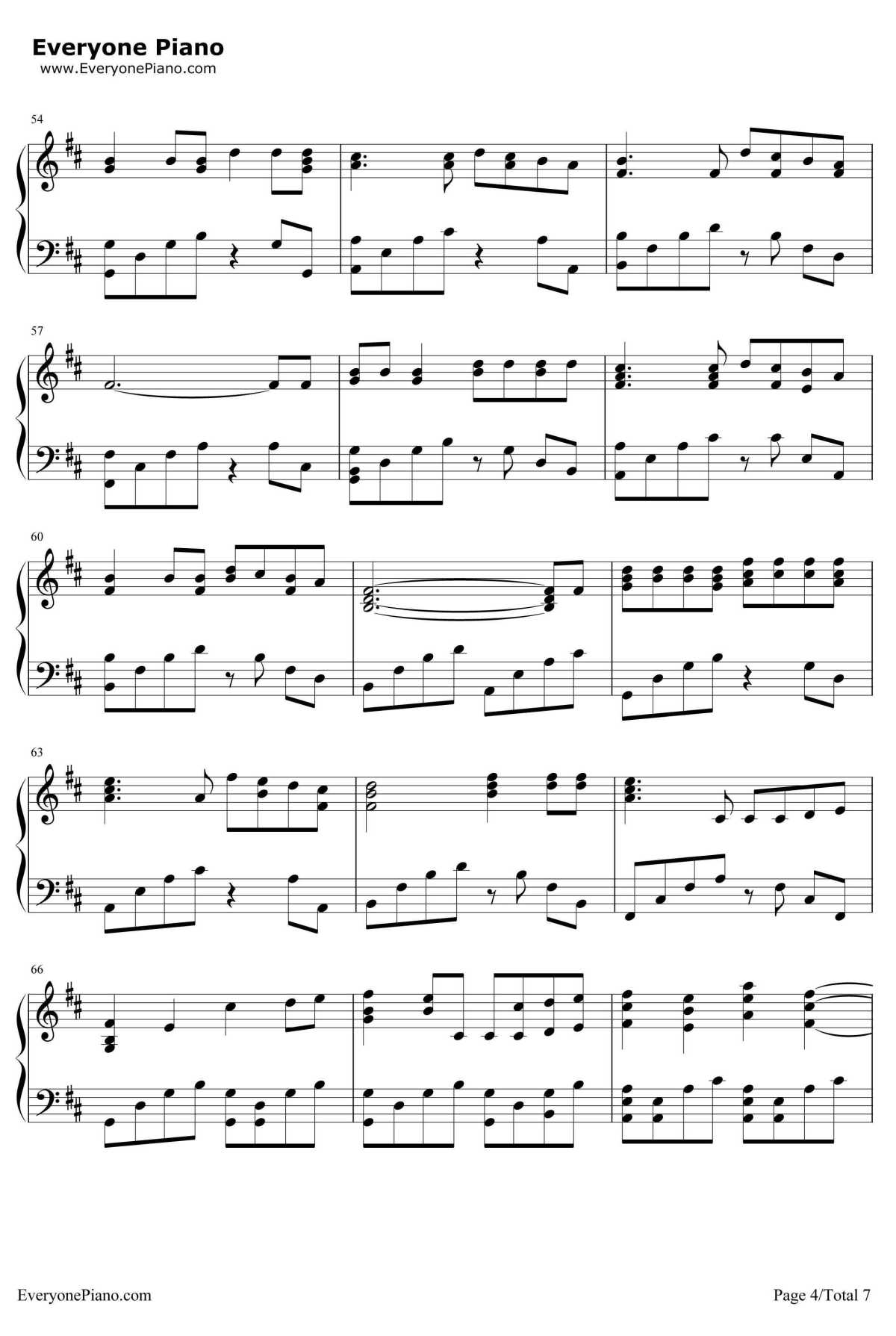 樱花樱花想见你钢琴谱-RSP4