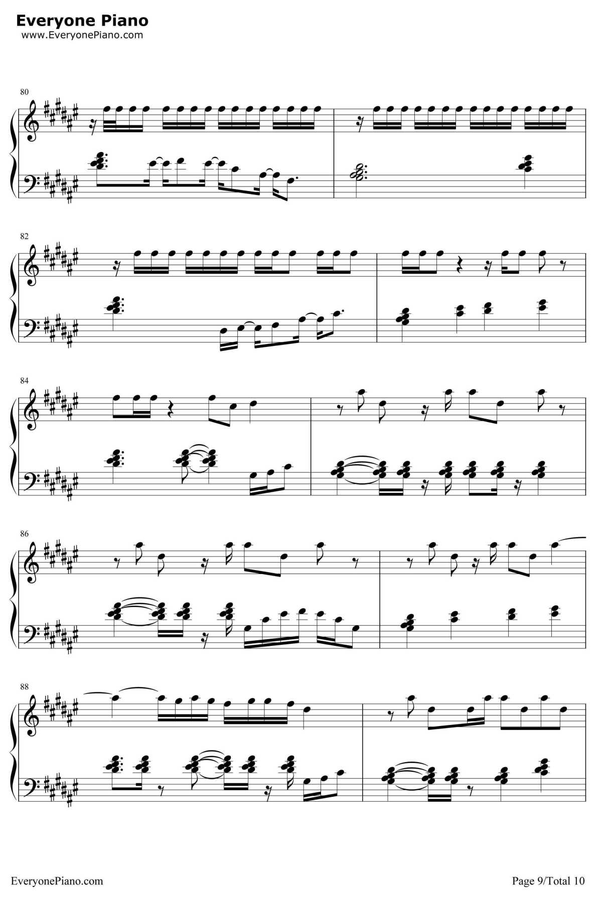 深夜书店钢琴谱-许嵩洛天依9