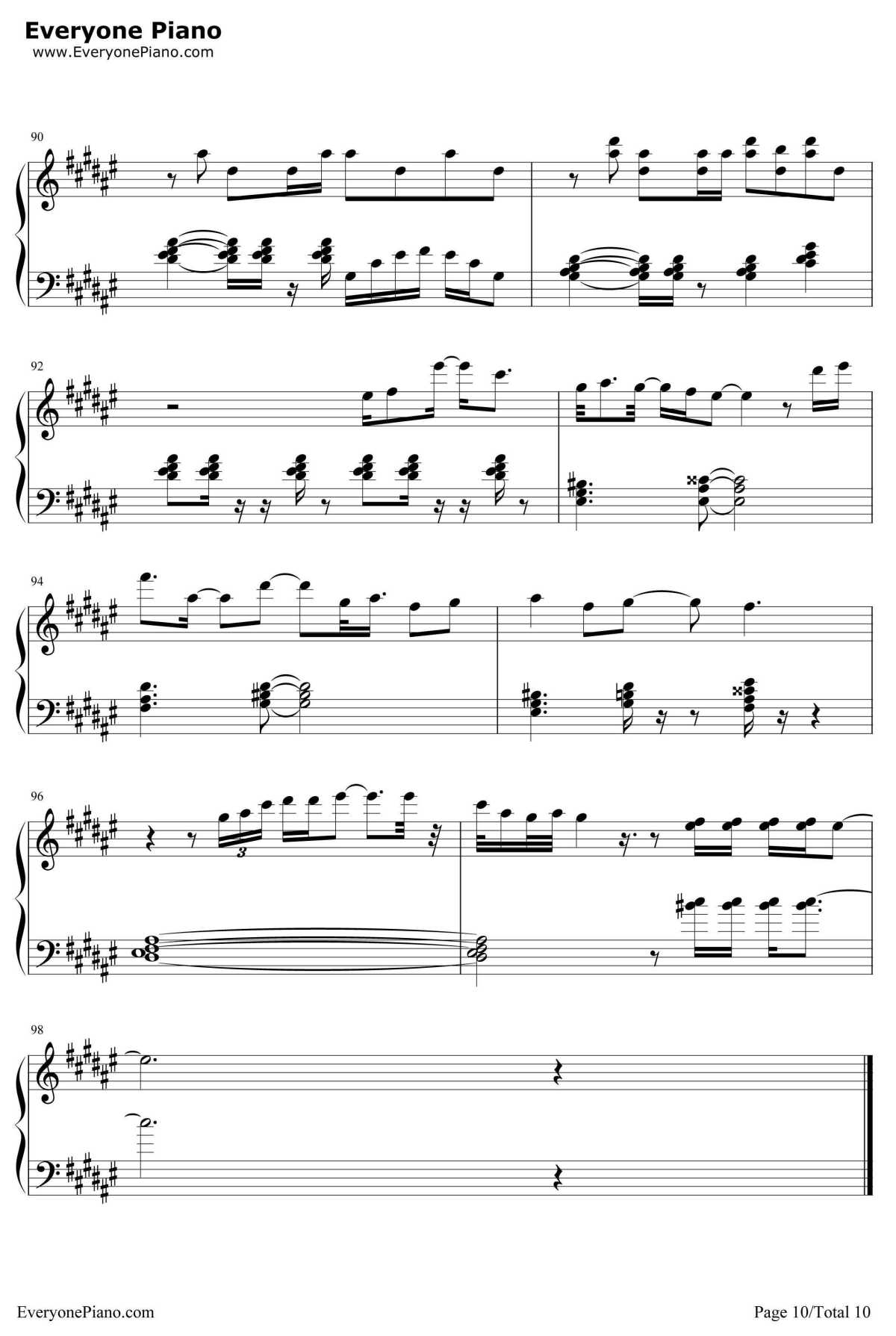 深夜书店钢琴谱-许嵩洛天依10