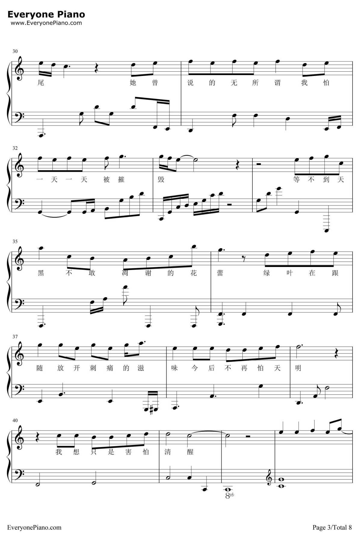 她说钢琴谱-林俊杰-EOP曲3