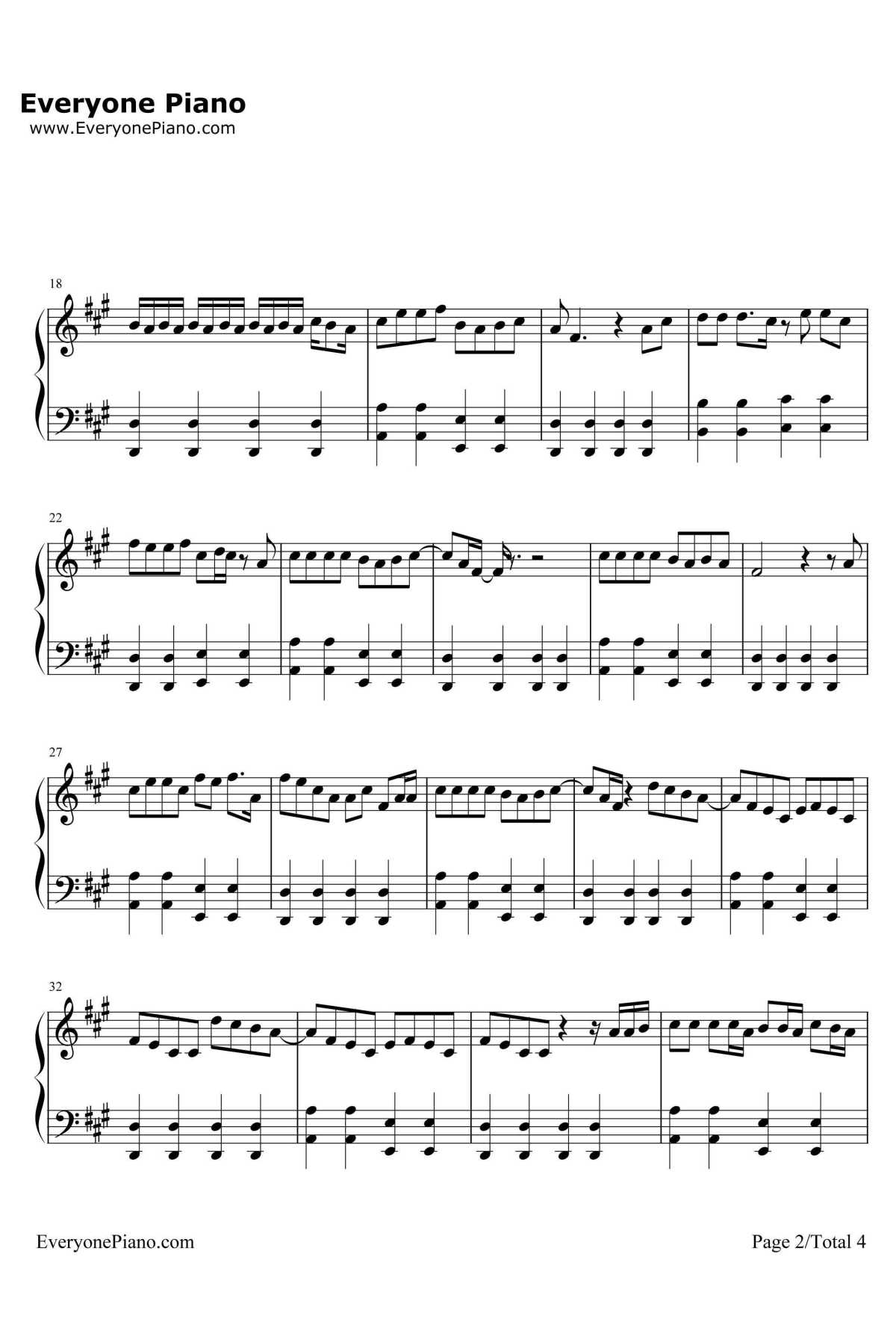 The Lazy Song钢琴谱-BrunoMars2