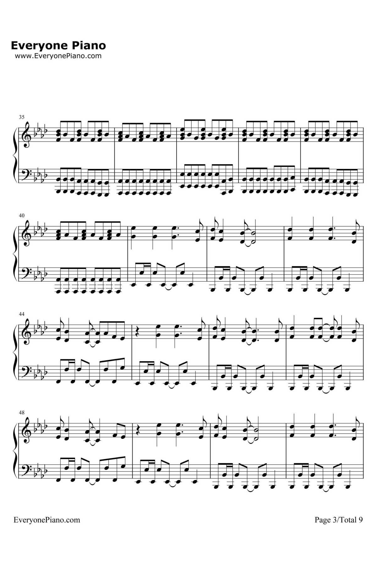 Clocks钢琴谱-Coldplay3