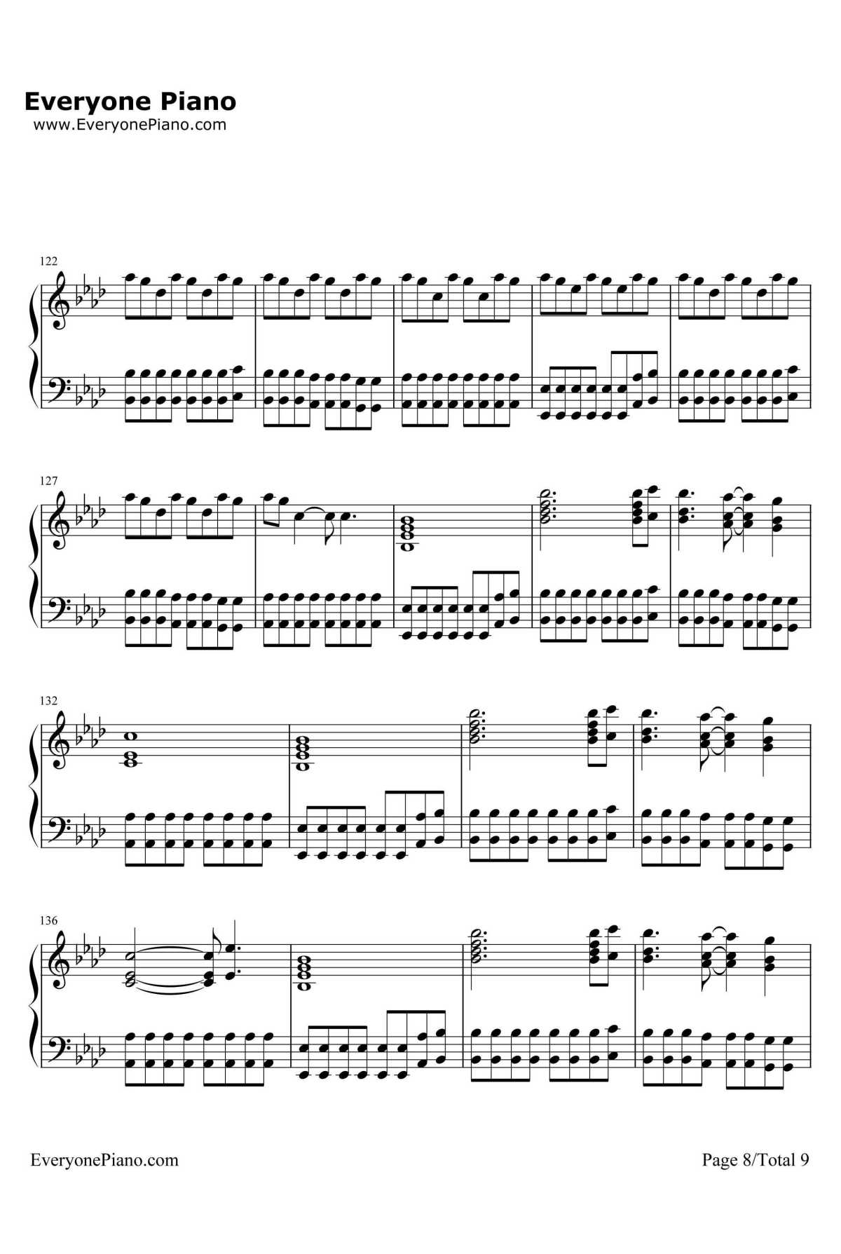 Clocks钢琴谱-Coldplay8