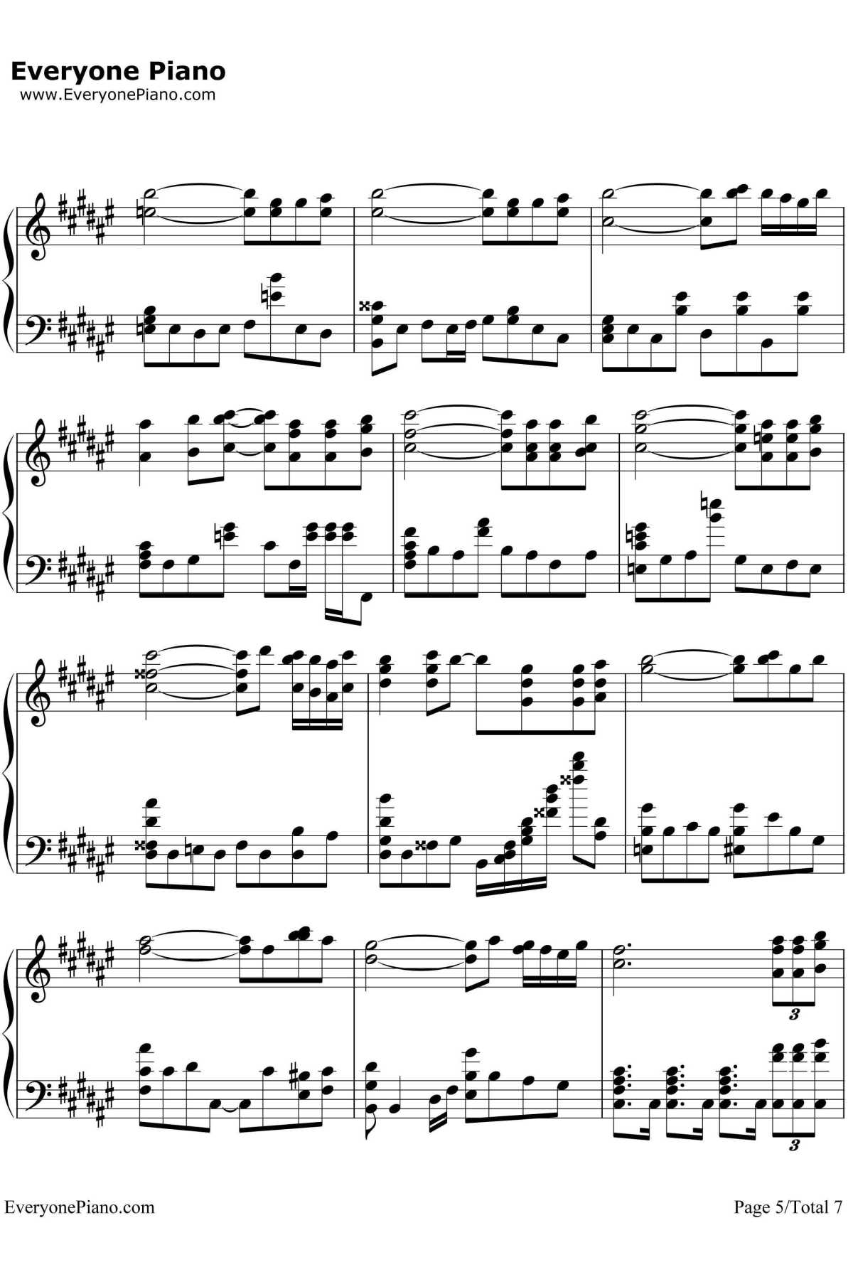 藤崎诗织的主题钢琴谱心跳回忆5