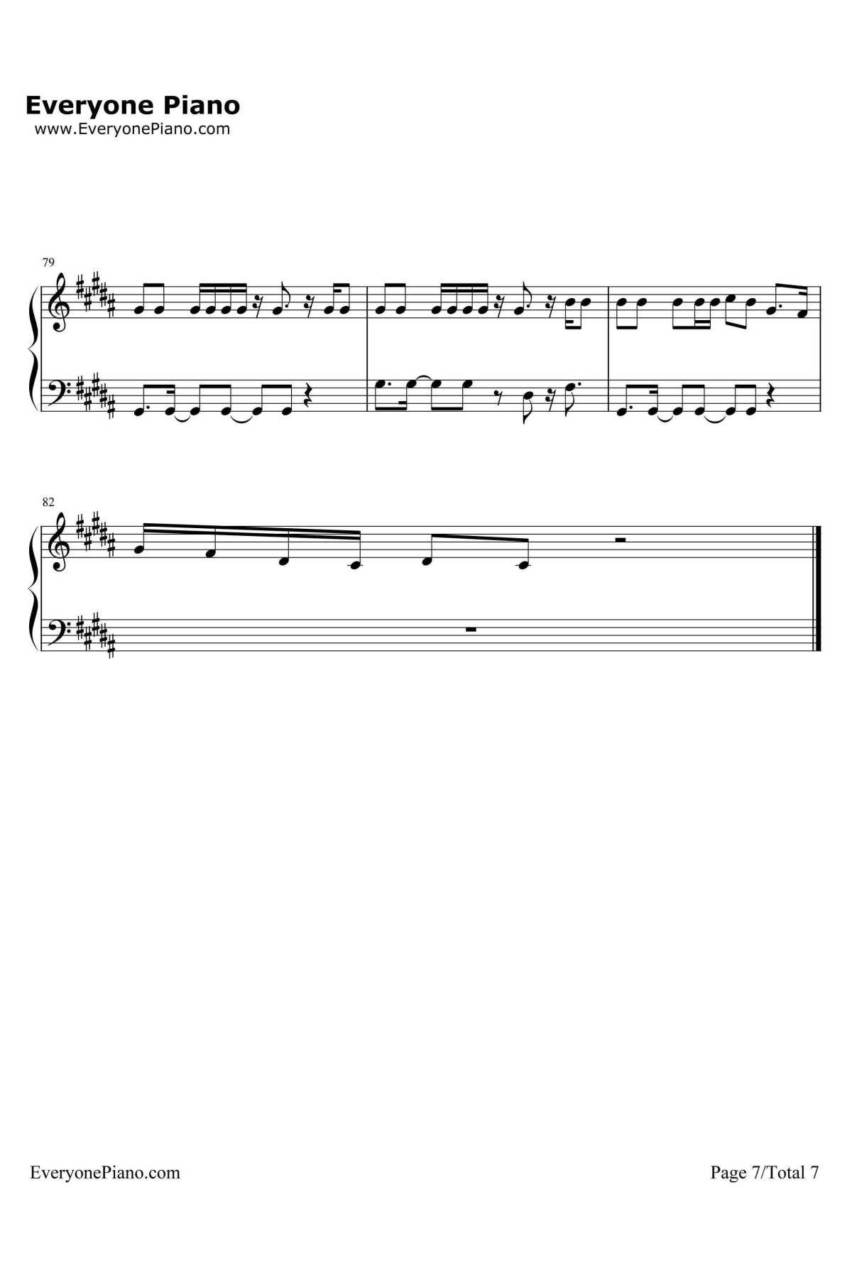 Problem钢琴谱-ArianaGrande7