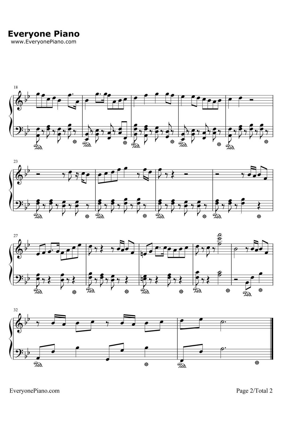 小精灵钢琴谱-TFBOYS2