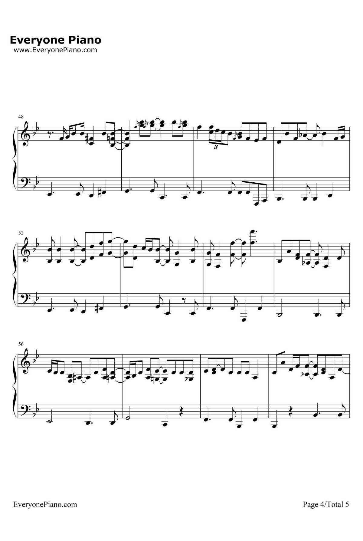 Don't Know Why钢琴谱-NorahJones　诺拉·琼斯　4