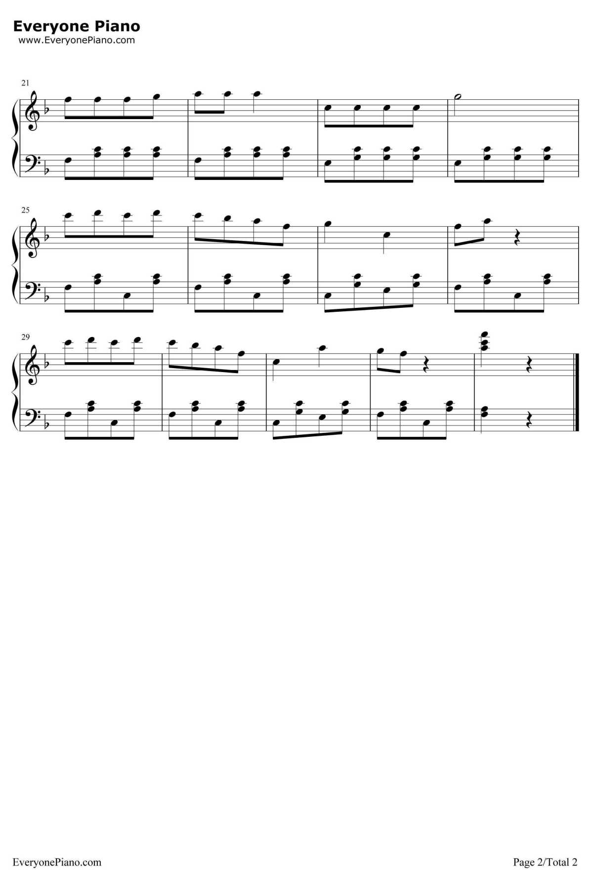 春天在哪里钢琴谱--潘振声2