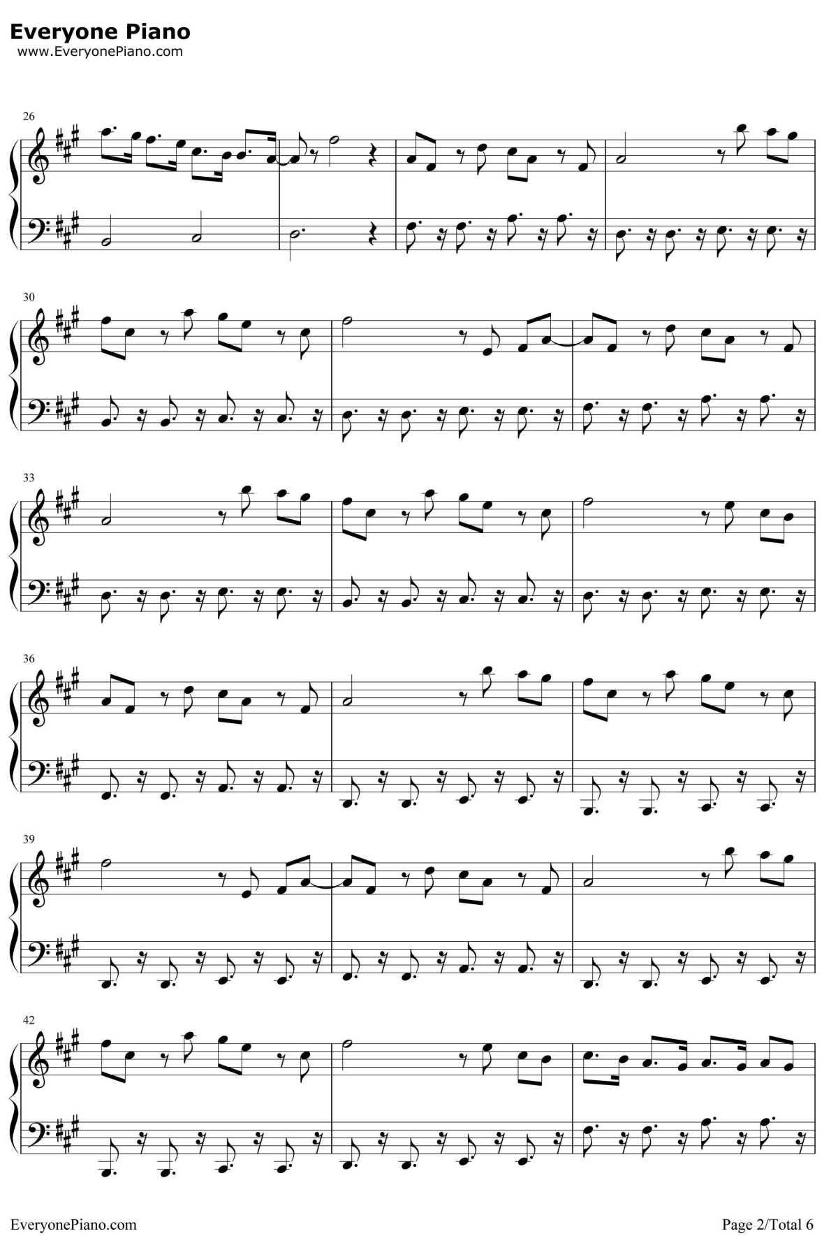 I Could Be the One钢琴谱-Avicii　2