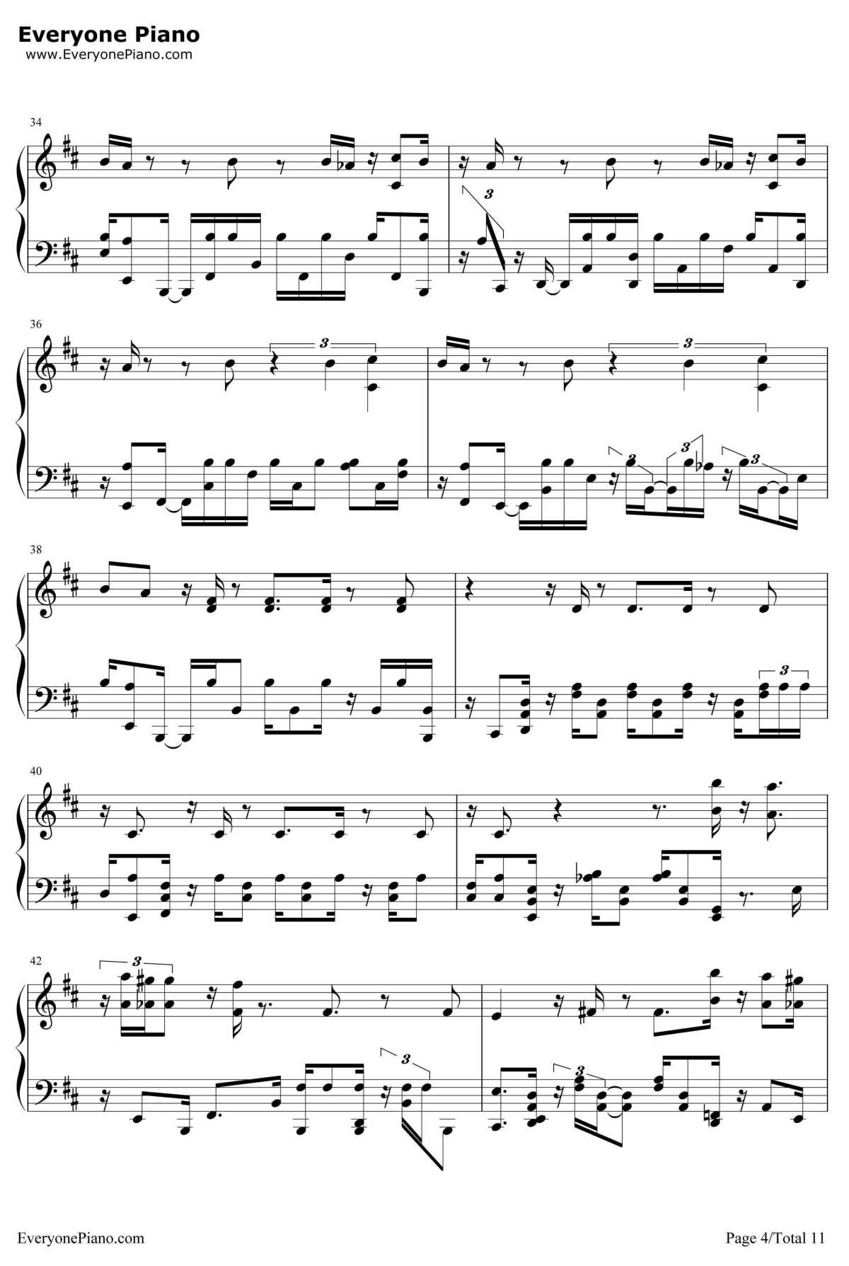 Get Lucky钢琴谱-DaftPunk畅销单曲4