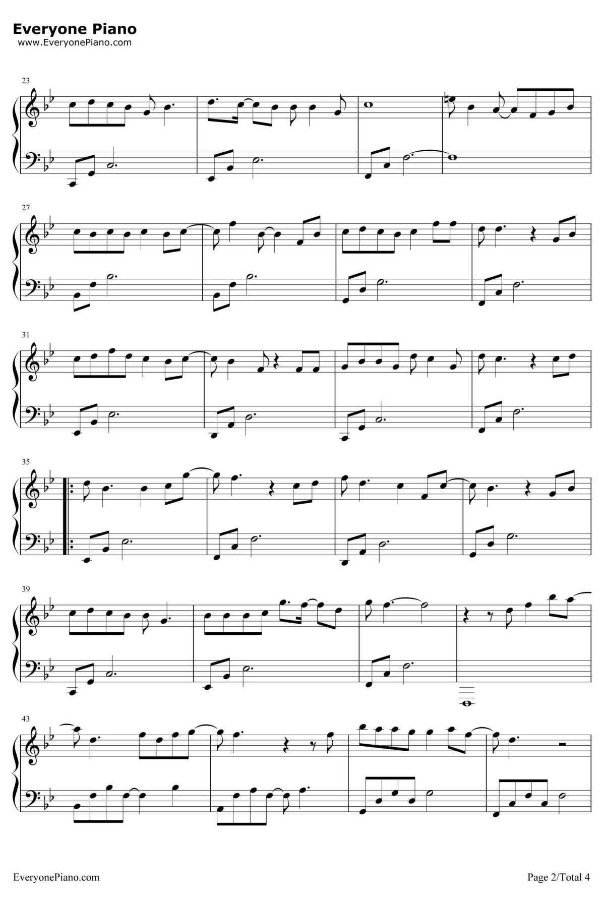 怎样遇见你钢琴谱-孙露2