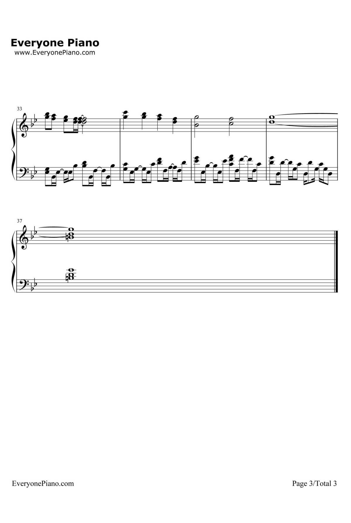 I'm here钢琴谱-田口宏子-悠久之翼ED3