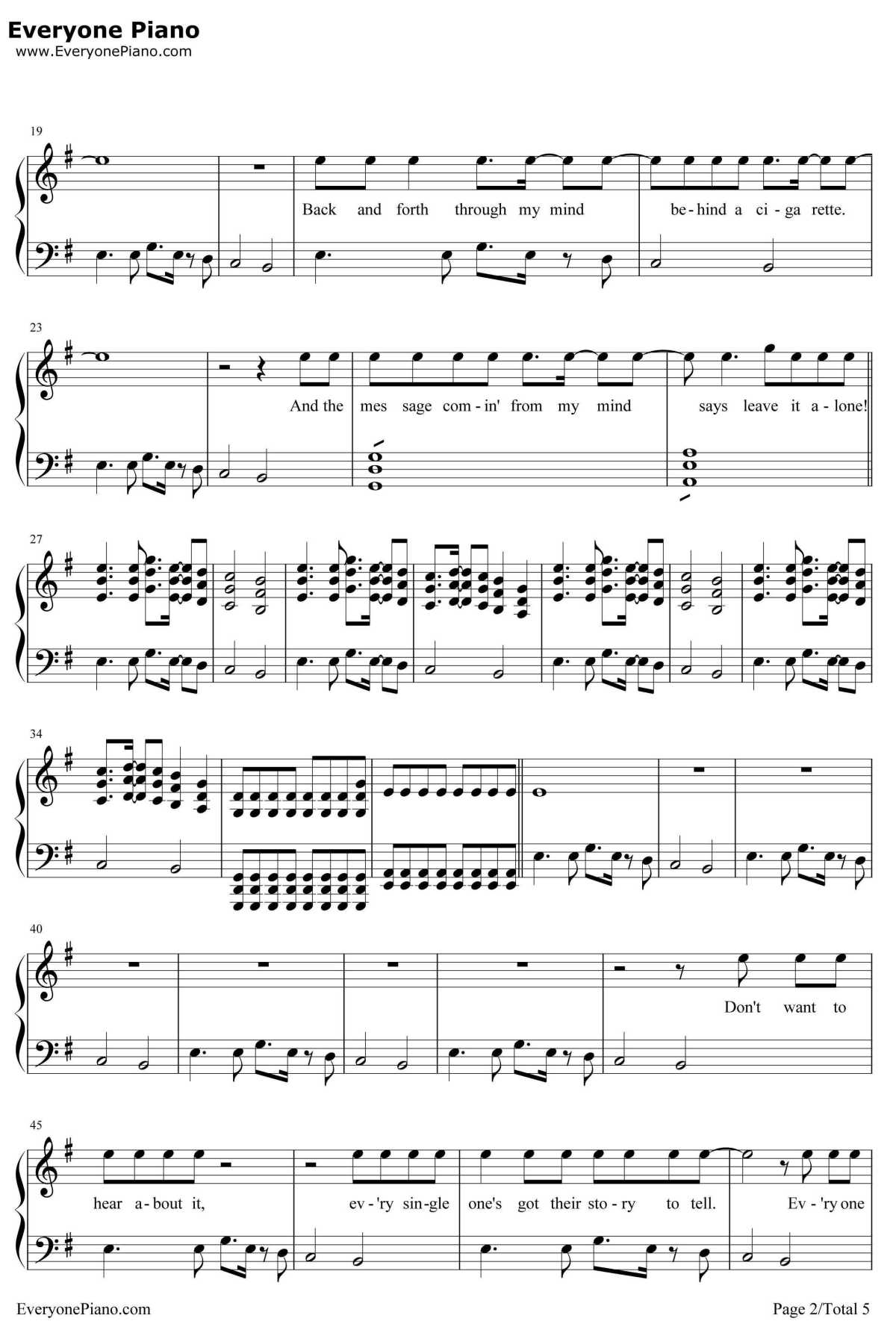 Seven Nation Army钢琴谱-TheWhiteStripes2