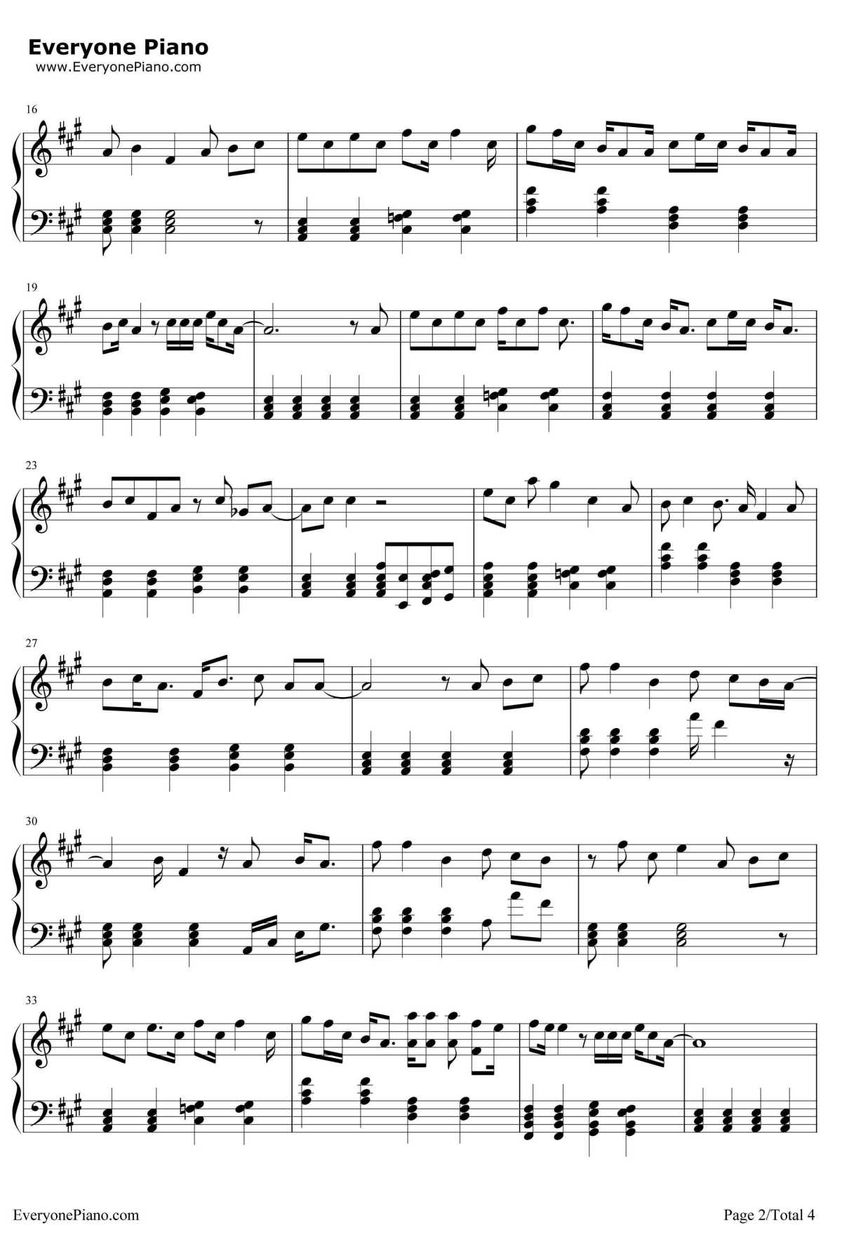 Just AnotherDay钢琴谱-LadyGaga2