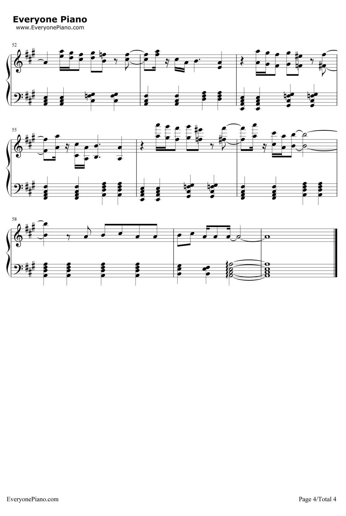 Just AnotherDay钢琴谱-LadyGaga4