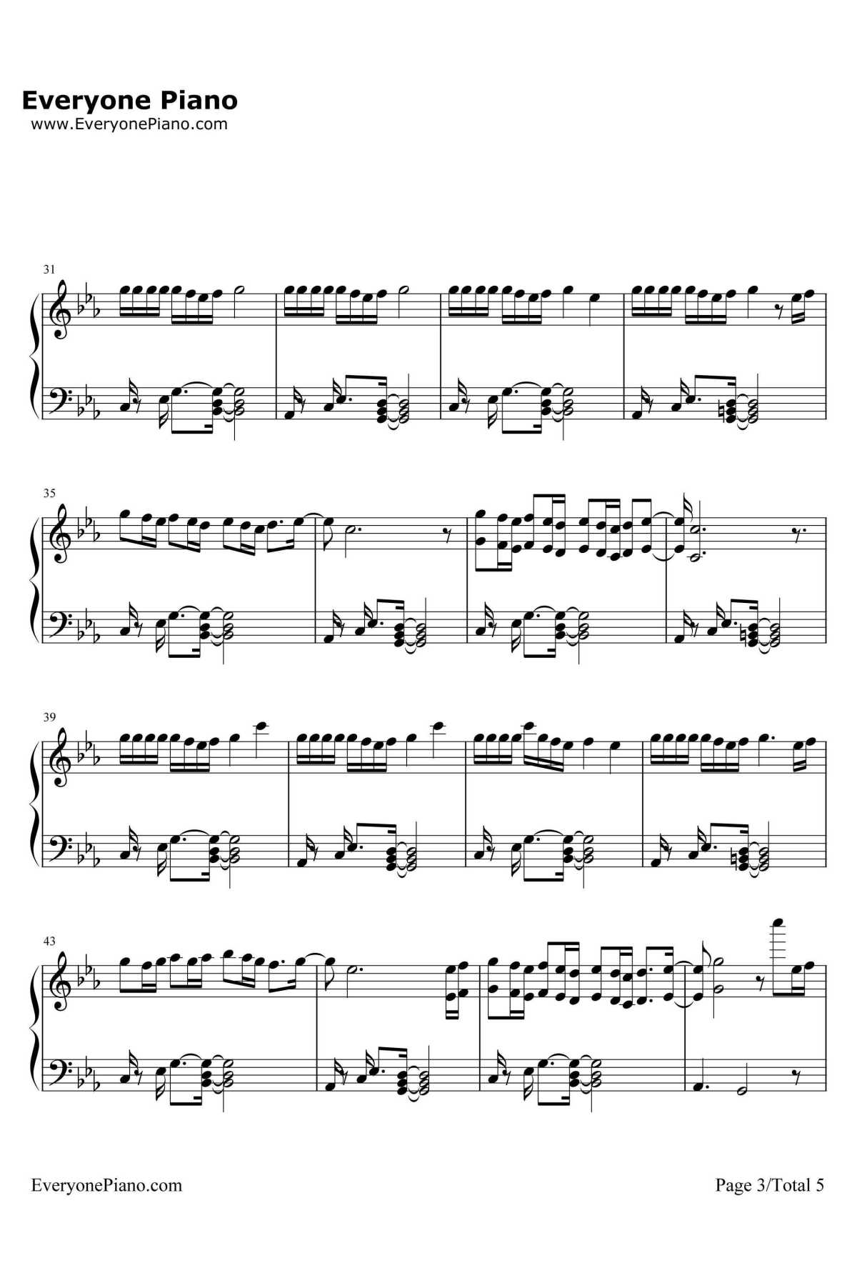 Down钢琴谱-MarianHill3